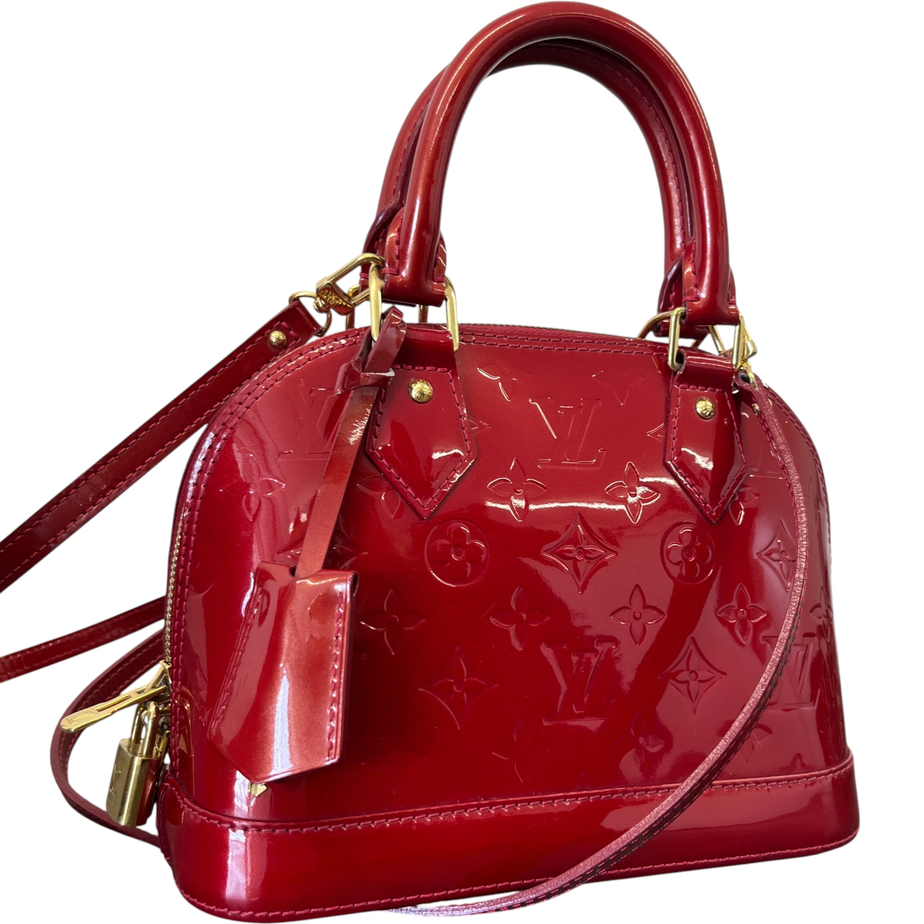 Women's Monogram Vernis Alma Bb Bag Red - Image 4