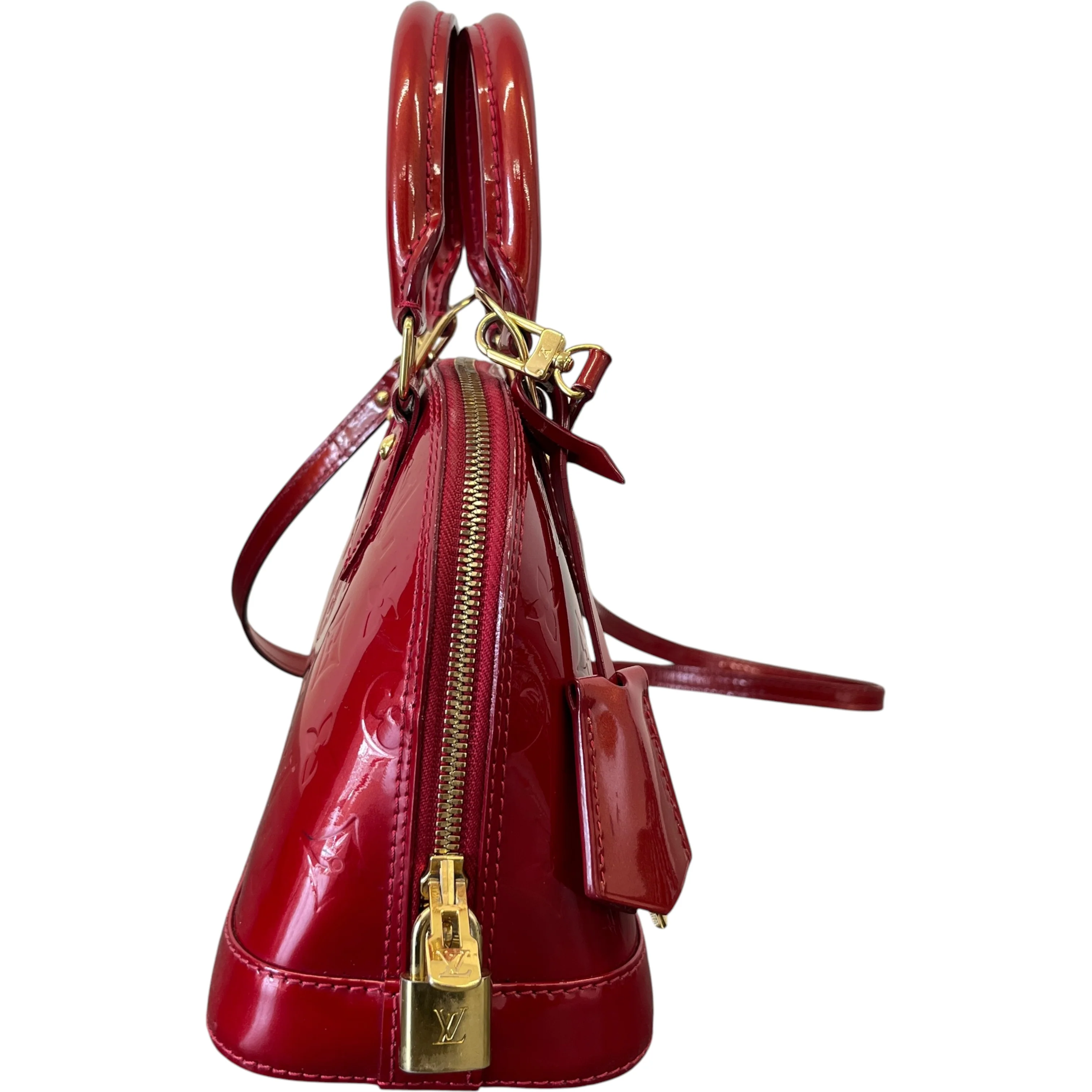 Women's Monogram Vernis Alma Bb Bag Red - Image 7
