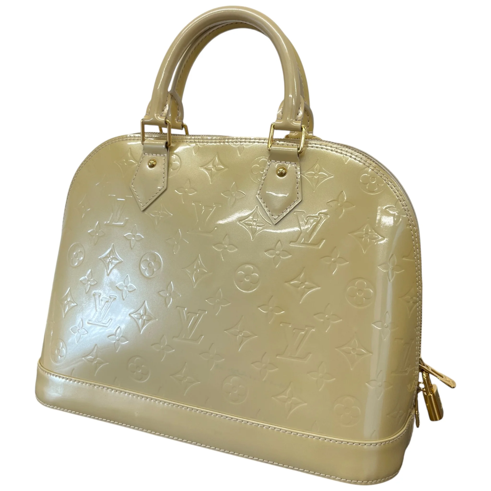 Women's Monogram Vernis Alma Pm Handbag Yellow - Image 8