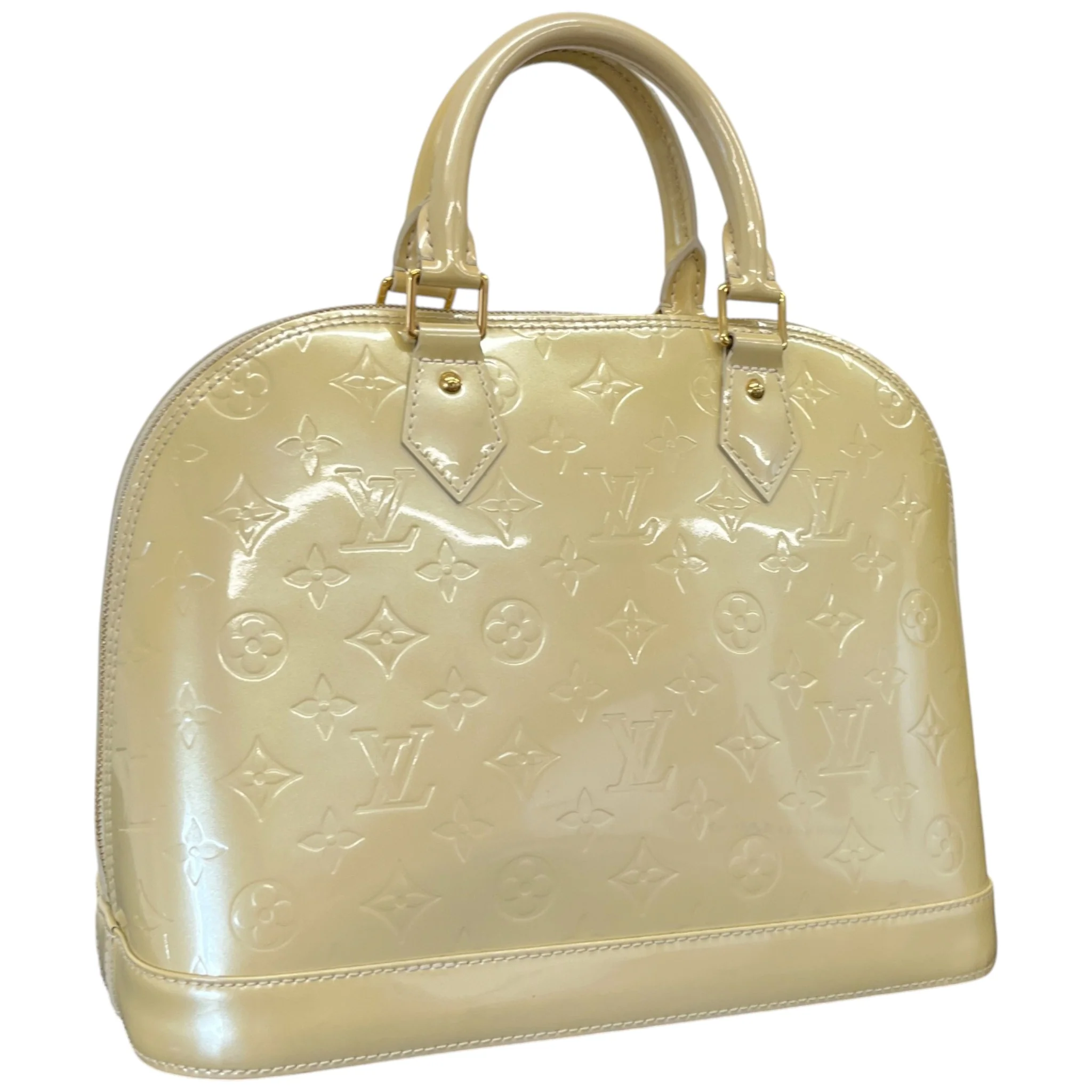 Women's Monogram Vernis Alma Pm Handbag Yellow - Image 9