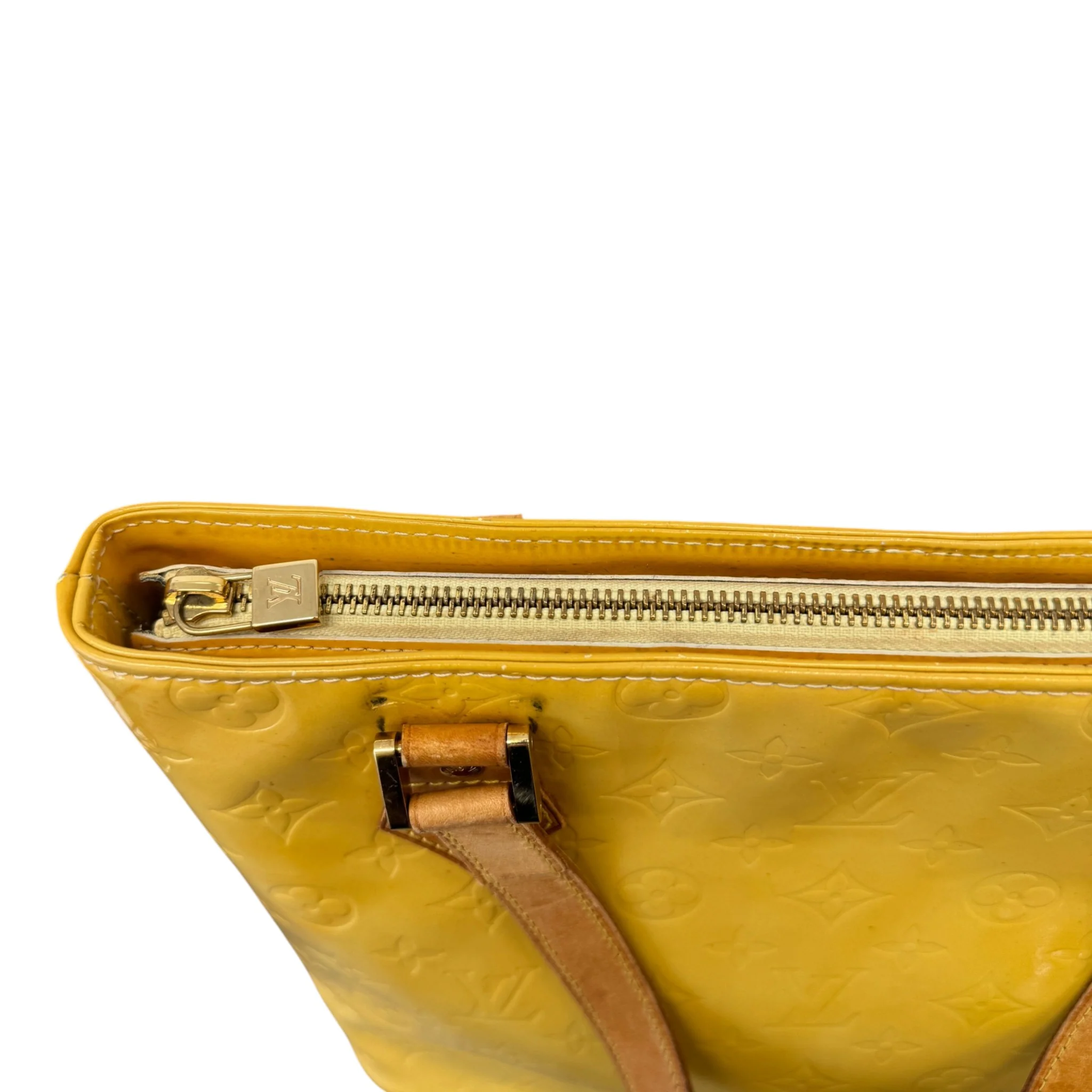 Women's Monogram Vernis Handbag Yellow - Image 11