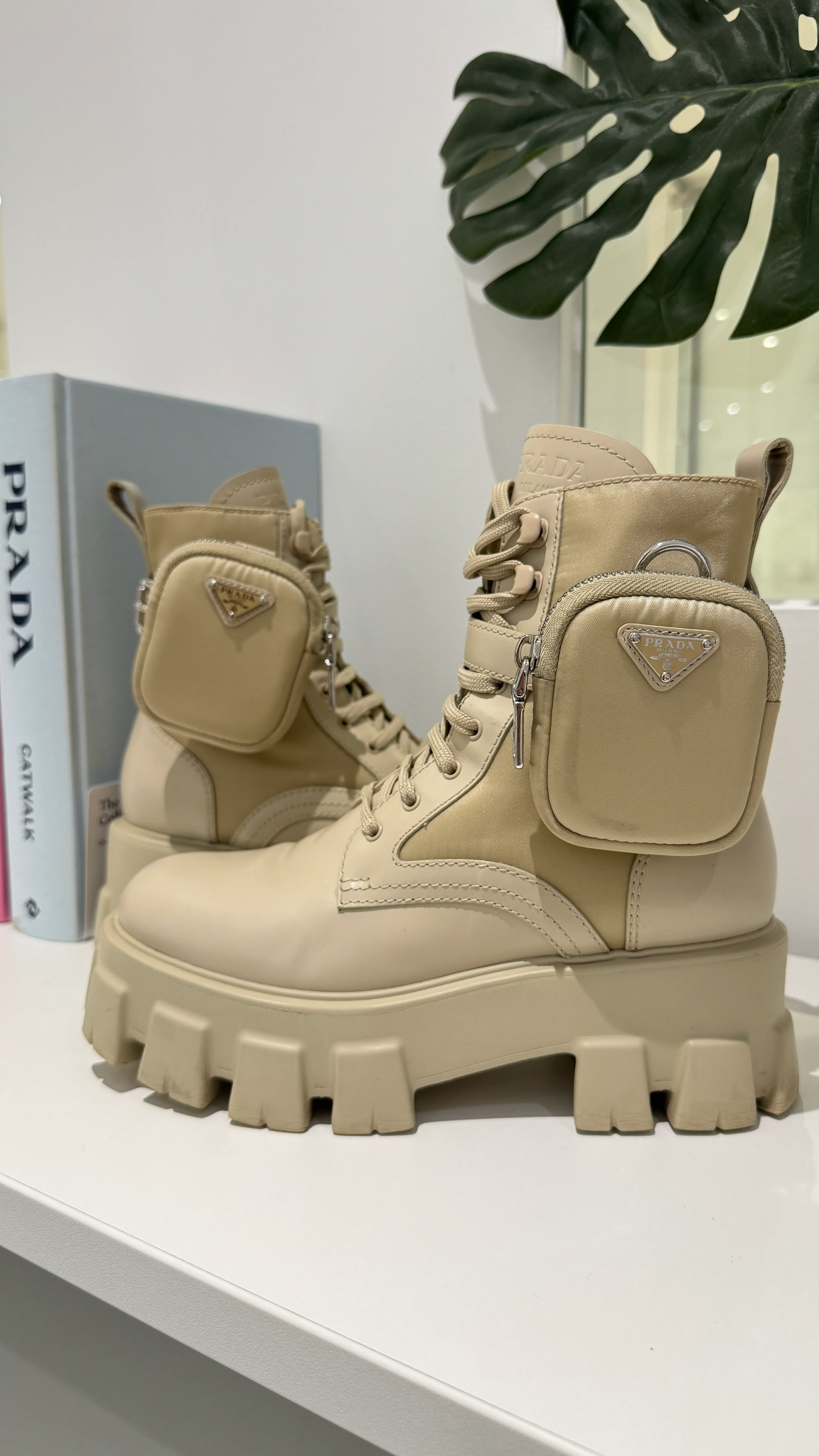 Women's Monolith Re-Nylon With Pouch Boots Cream Size EU 36.5 / UK 3.5 - Image 12