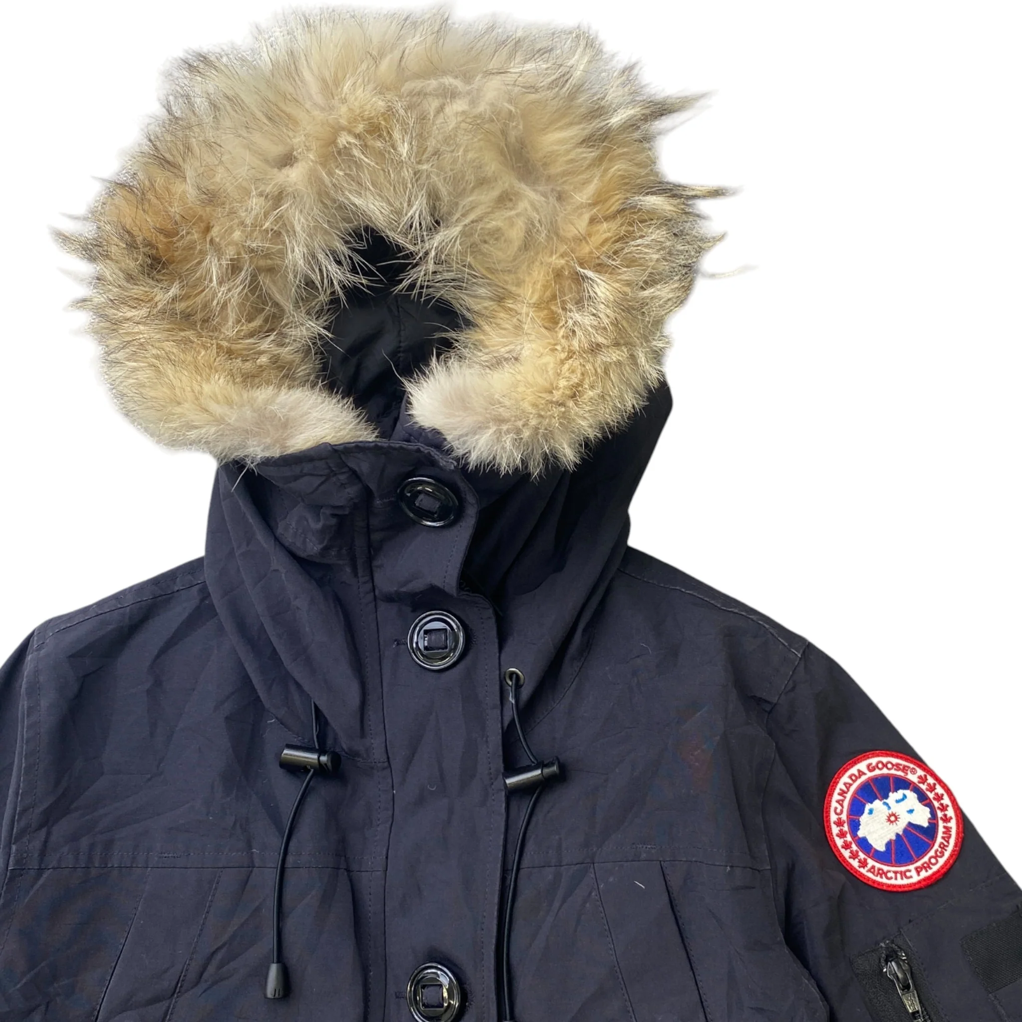 Women's Montebello Parka Down Jacket Navy Size S - Image 5