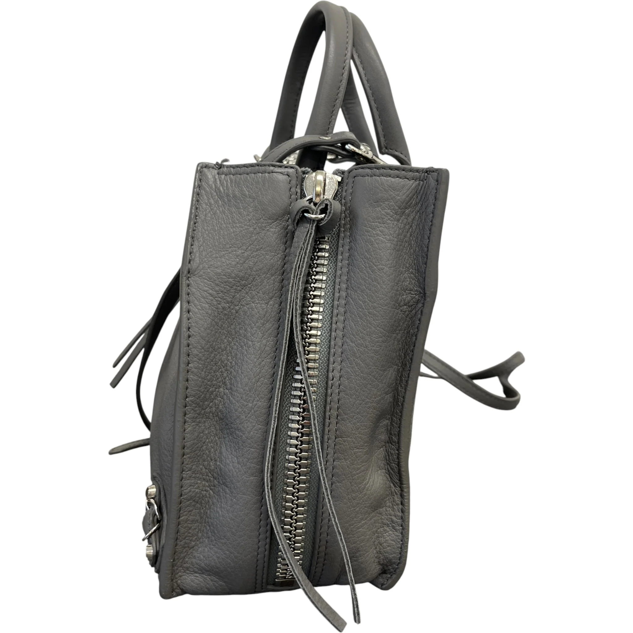 Women's Motocross Papier A4 Handbag Grey - Image 7