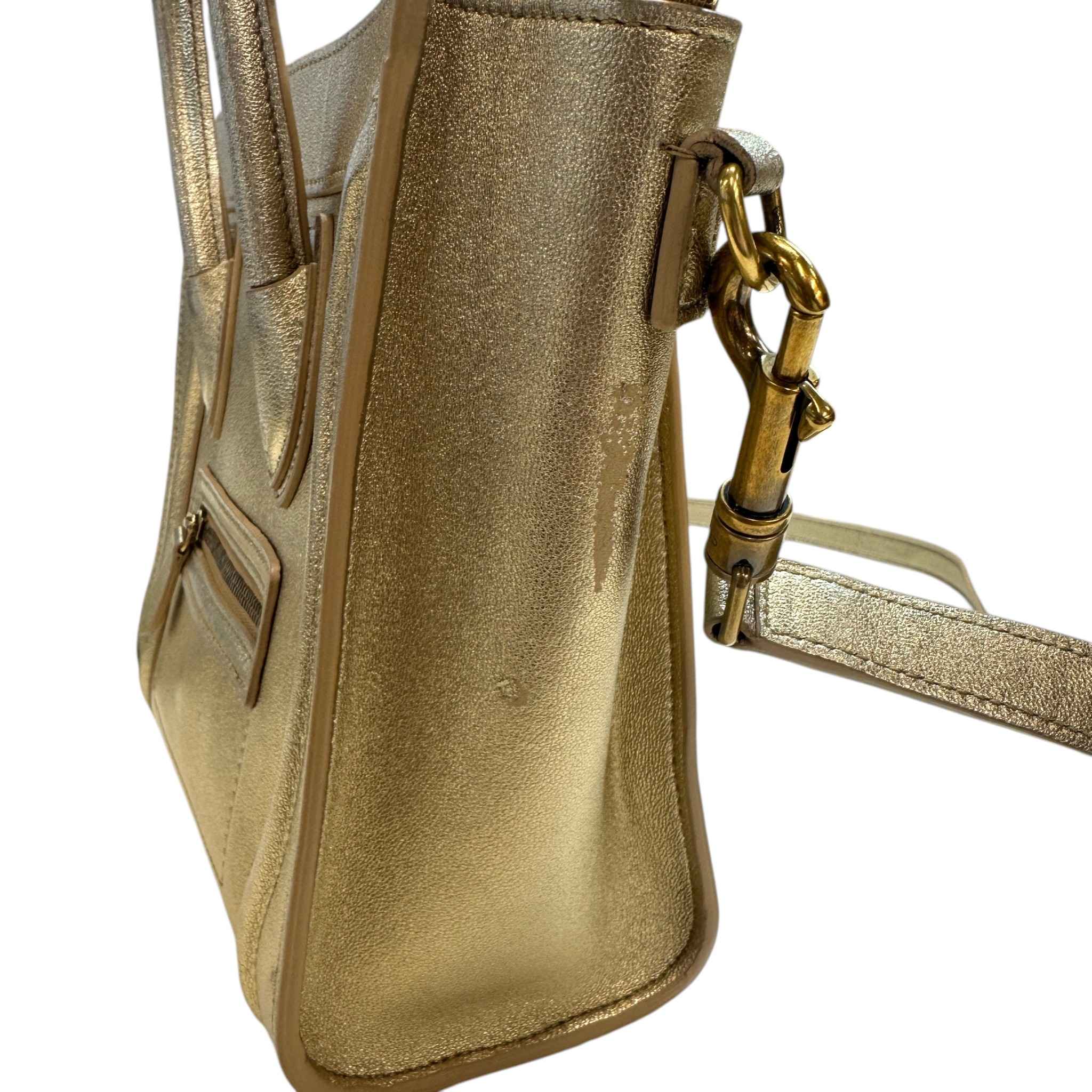 Women's Nano Luggage Tote Bag Gold - Image 15