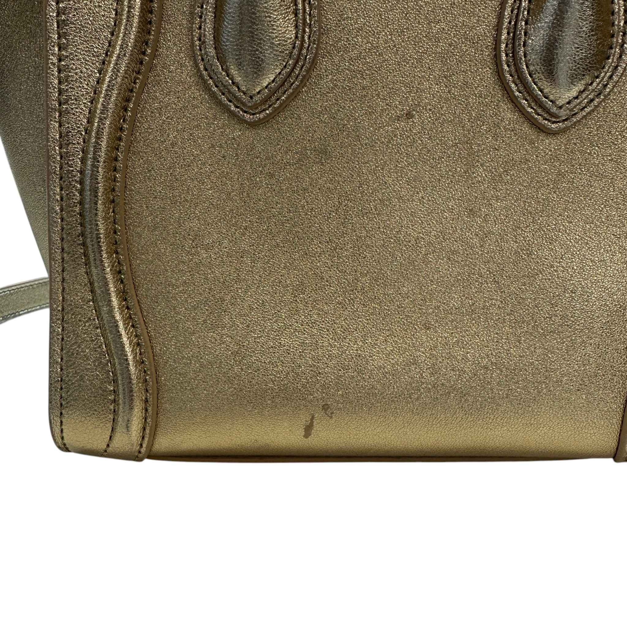 Women's Nano Luggage Tote Bag Gold - Image 16