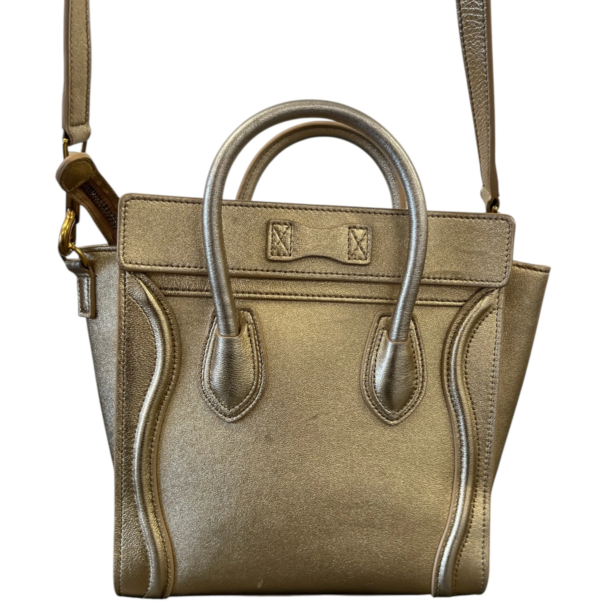 Women's Nano Luggage Tote Bag Gold - Image 3