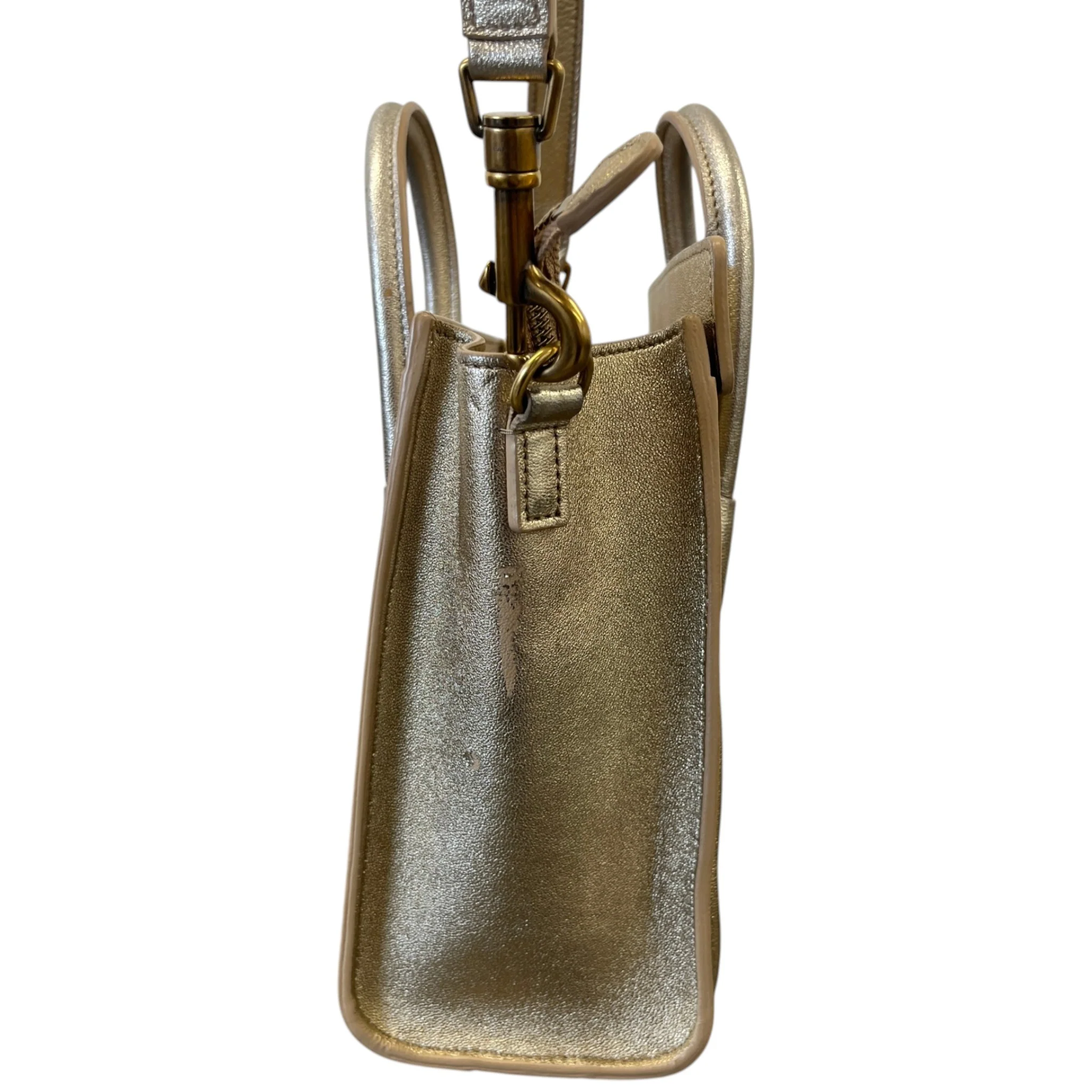 Women's Nano Luggage Tote Bag Gold - Image 6