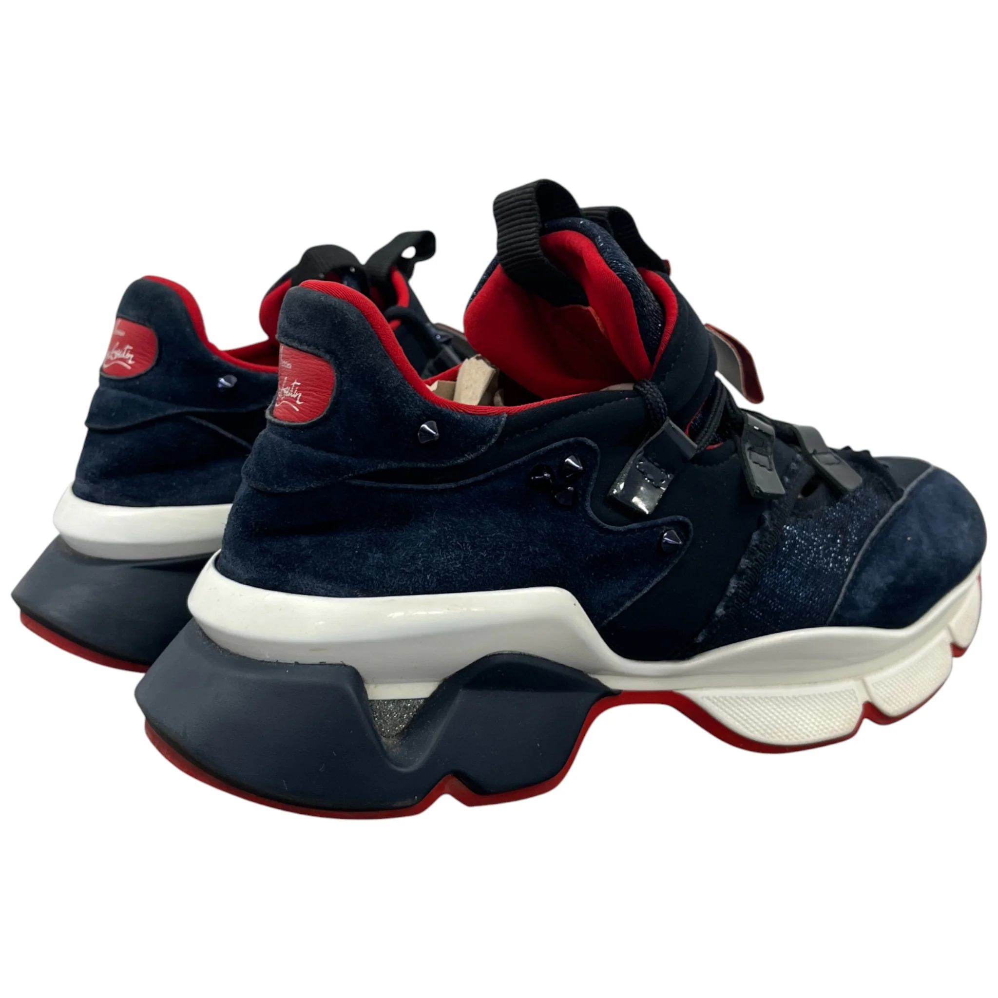 Women's Neoprene Runner Low Trainers Navy Size EU 38 / UK 5 - Image 9