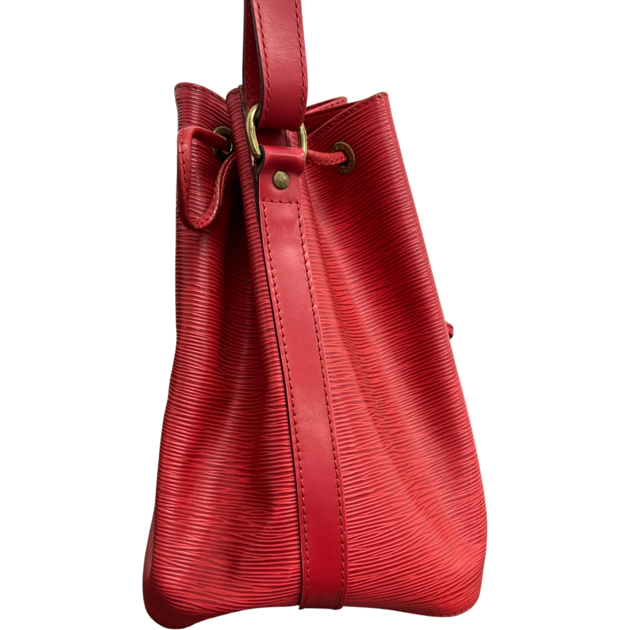 Women's Noe Epi Leather Bag Red - Image 6