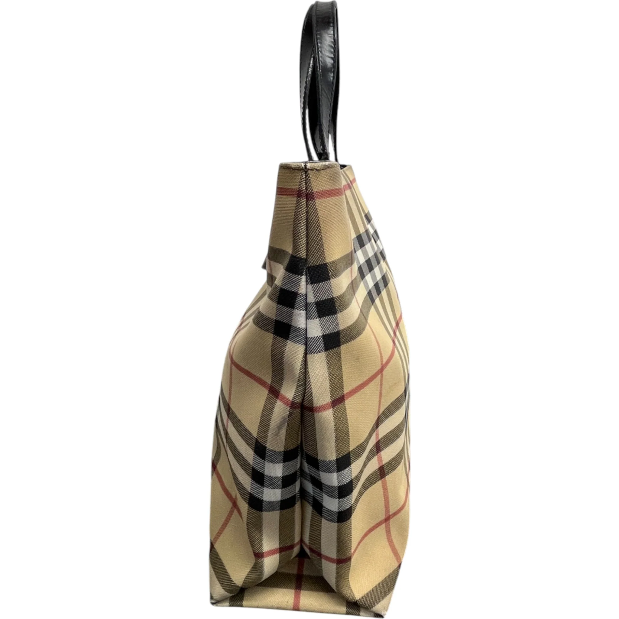 Women's Nova Check Pvc Tote Bag Beige - Image 7