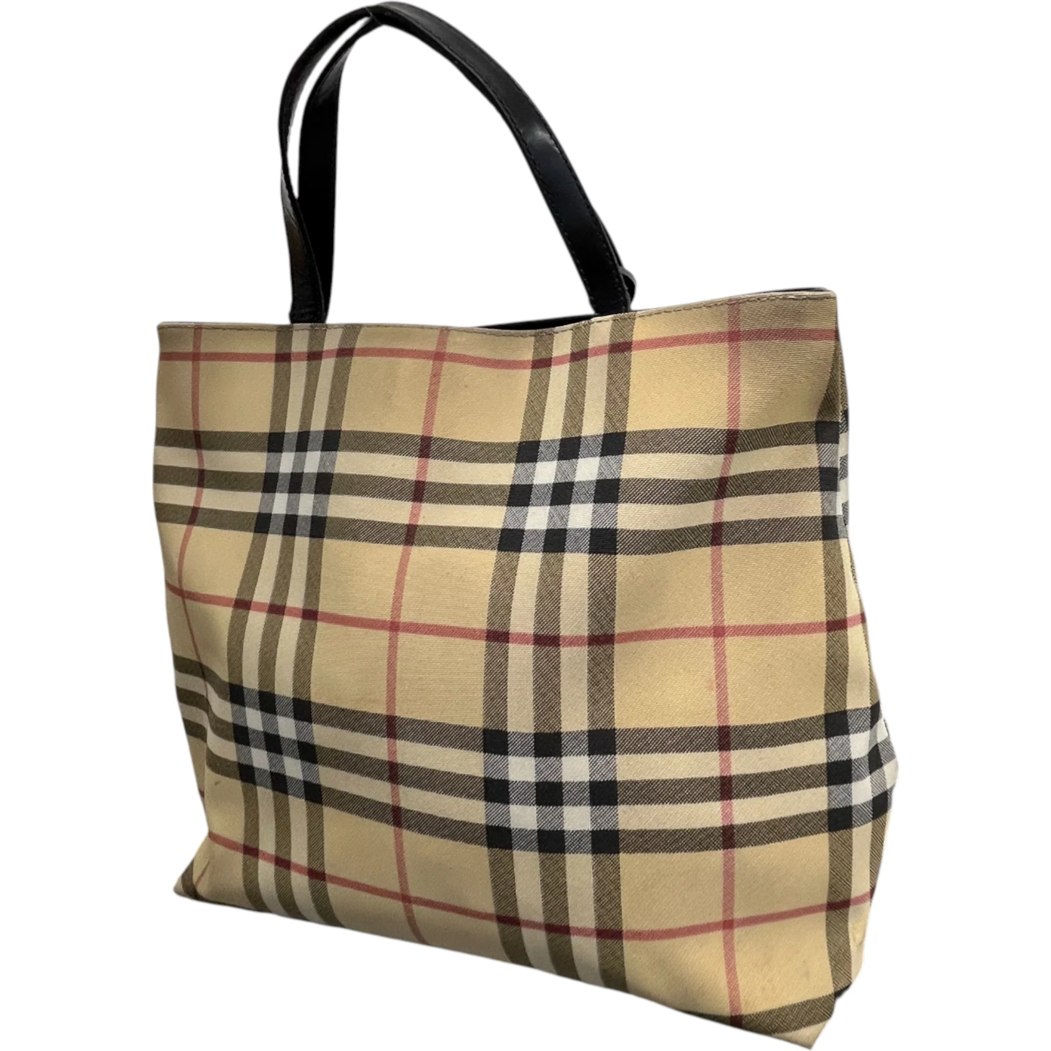 Women's Nova Check Pvc Tote Bag Beige - Image 8