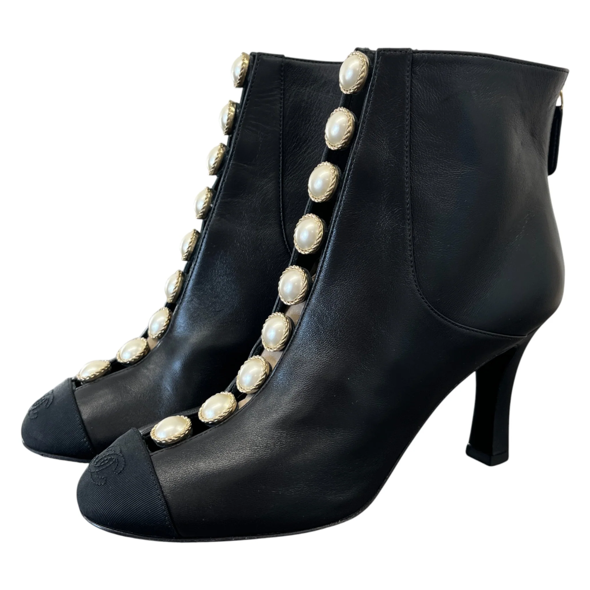 Women's Pearl Cc Logo Boots Black Size EU 36 / UK 3 - Image 8