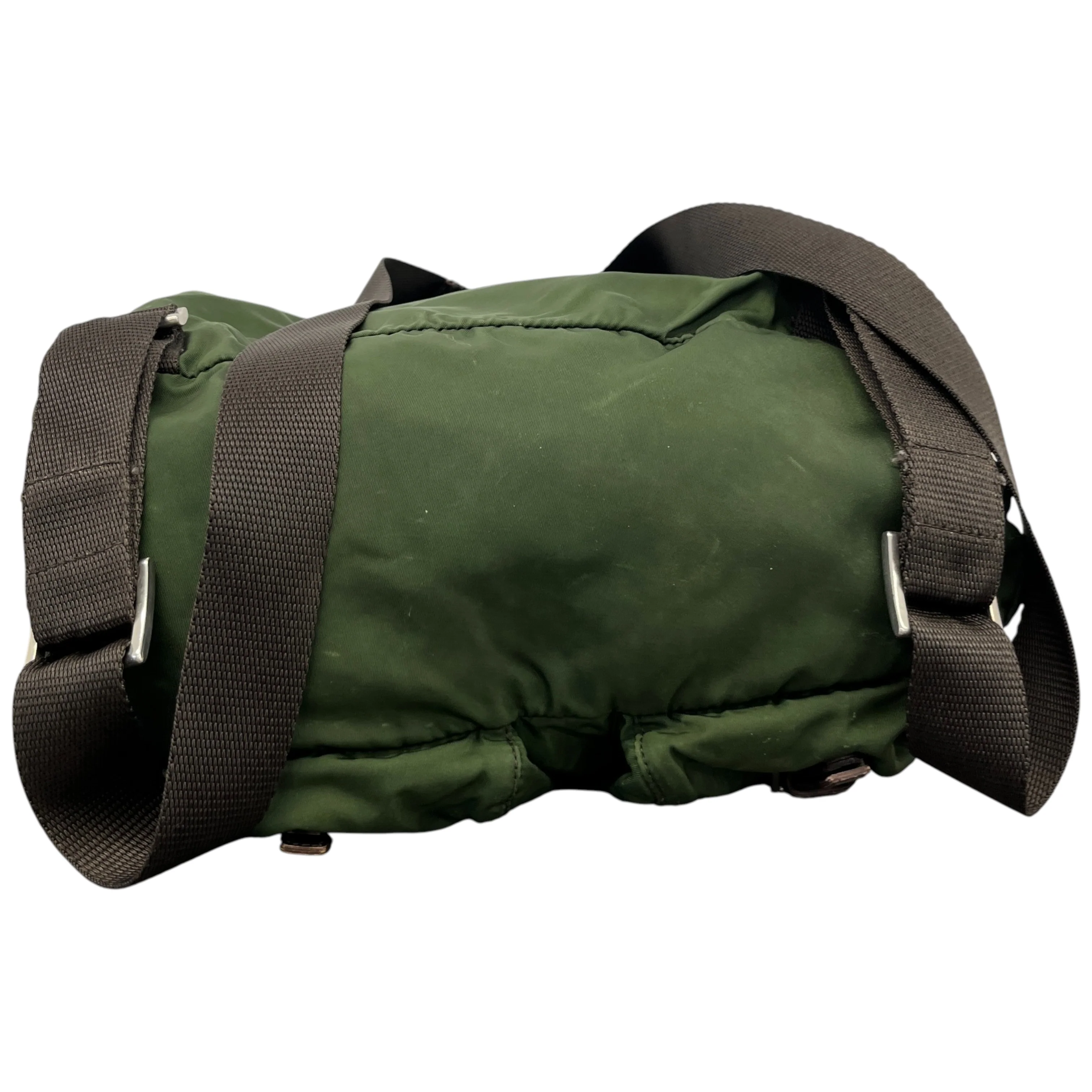 Women's Plaque Logo Backpack Khaki - Image 10