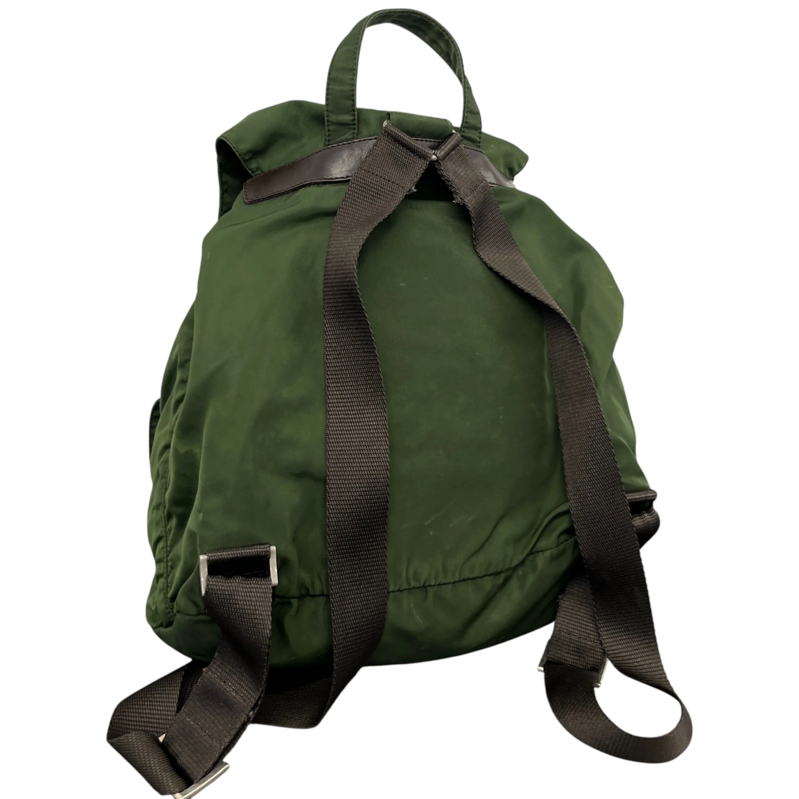 Women's Plaque Logo Backpack Khaki - Image 8