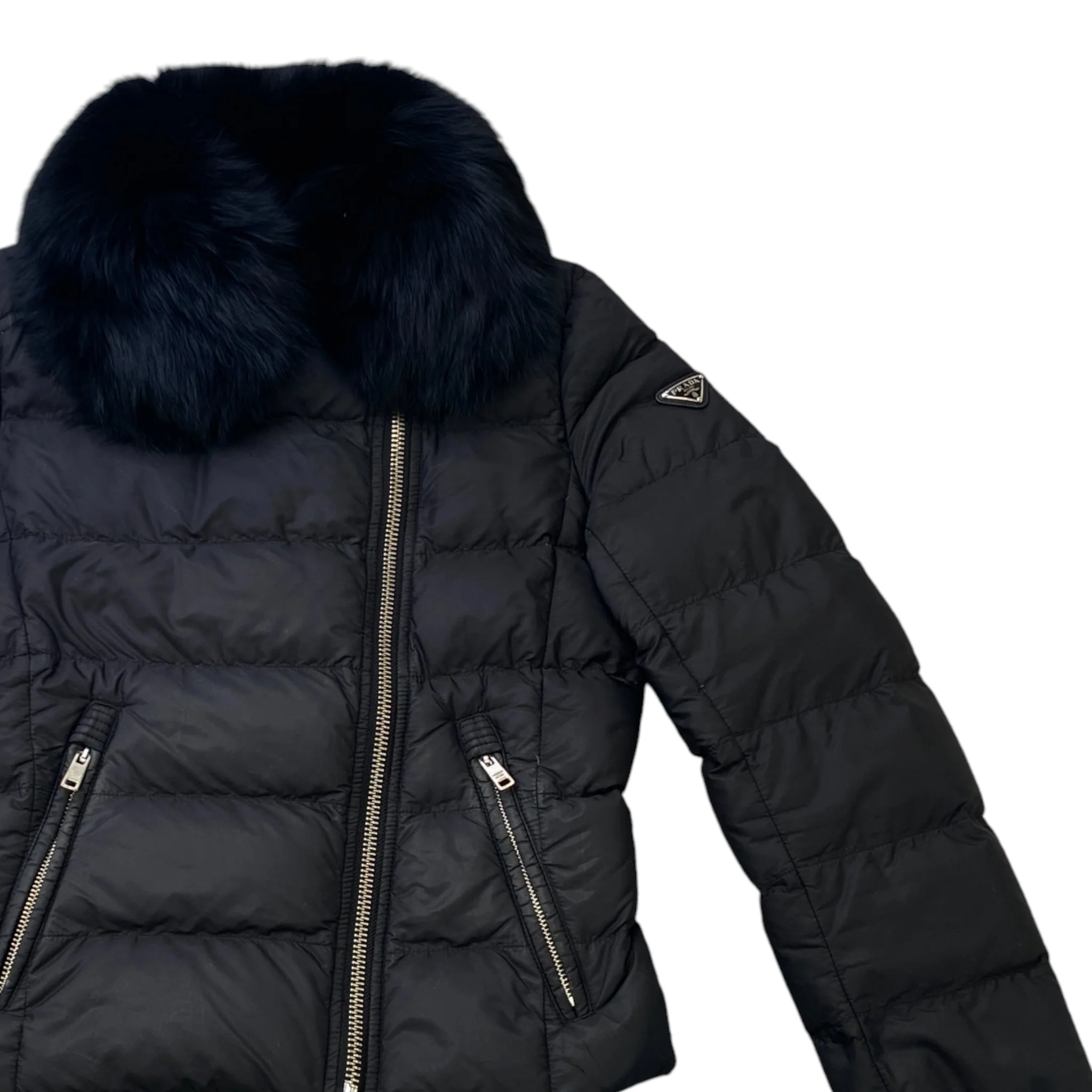Women's Plaque Logo Down Jacket Black Size IT 40 / UK 8 - Image 3