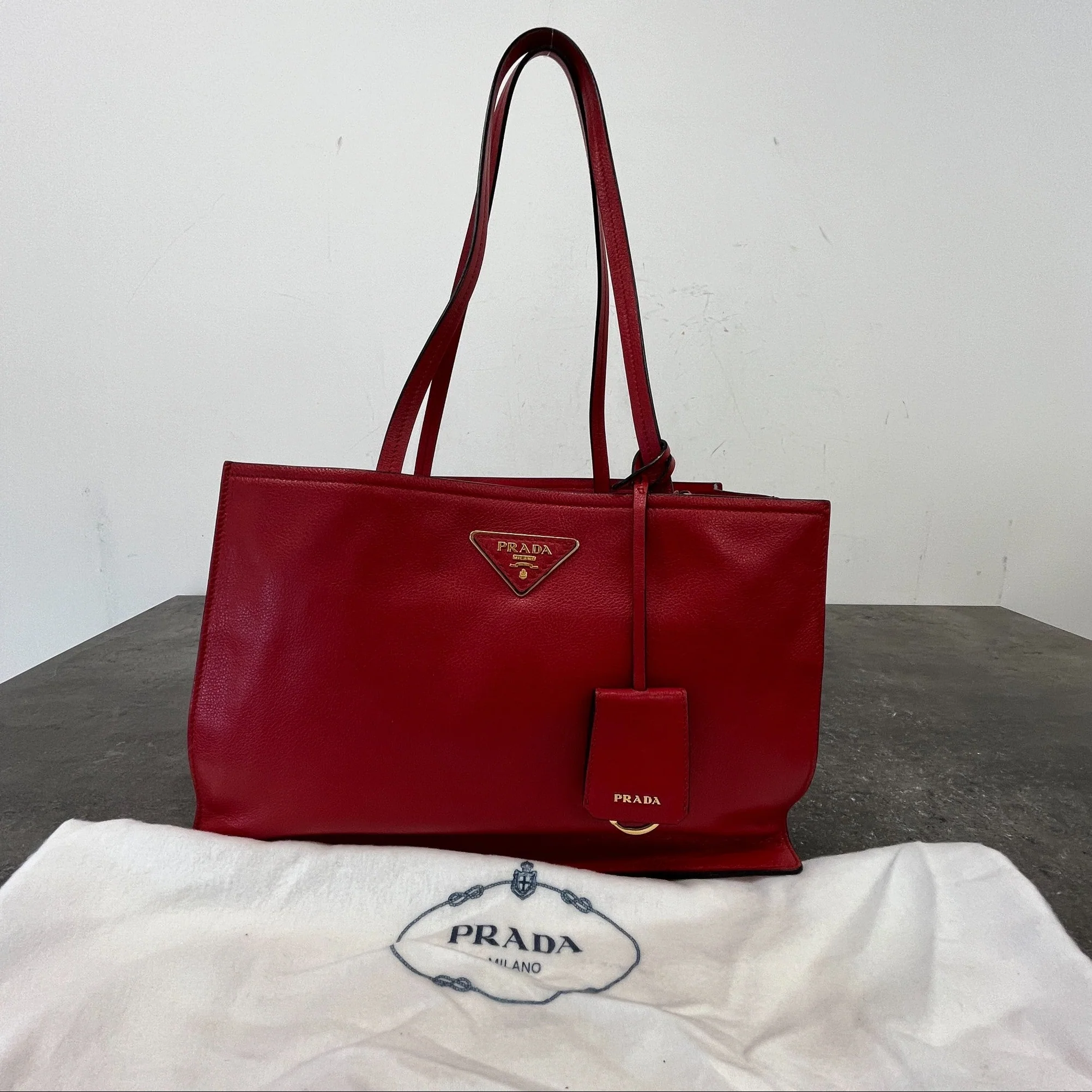 Women's Plaque Logo Handbag Red - Image 12