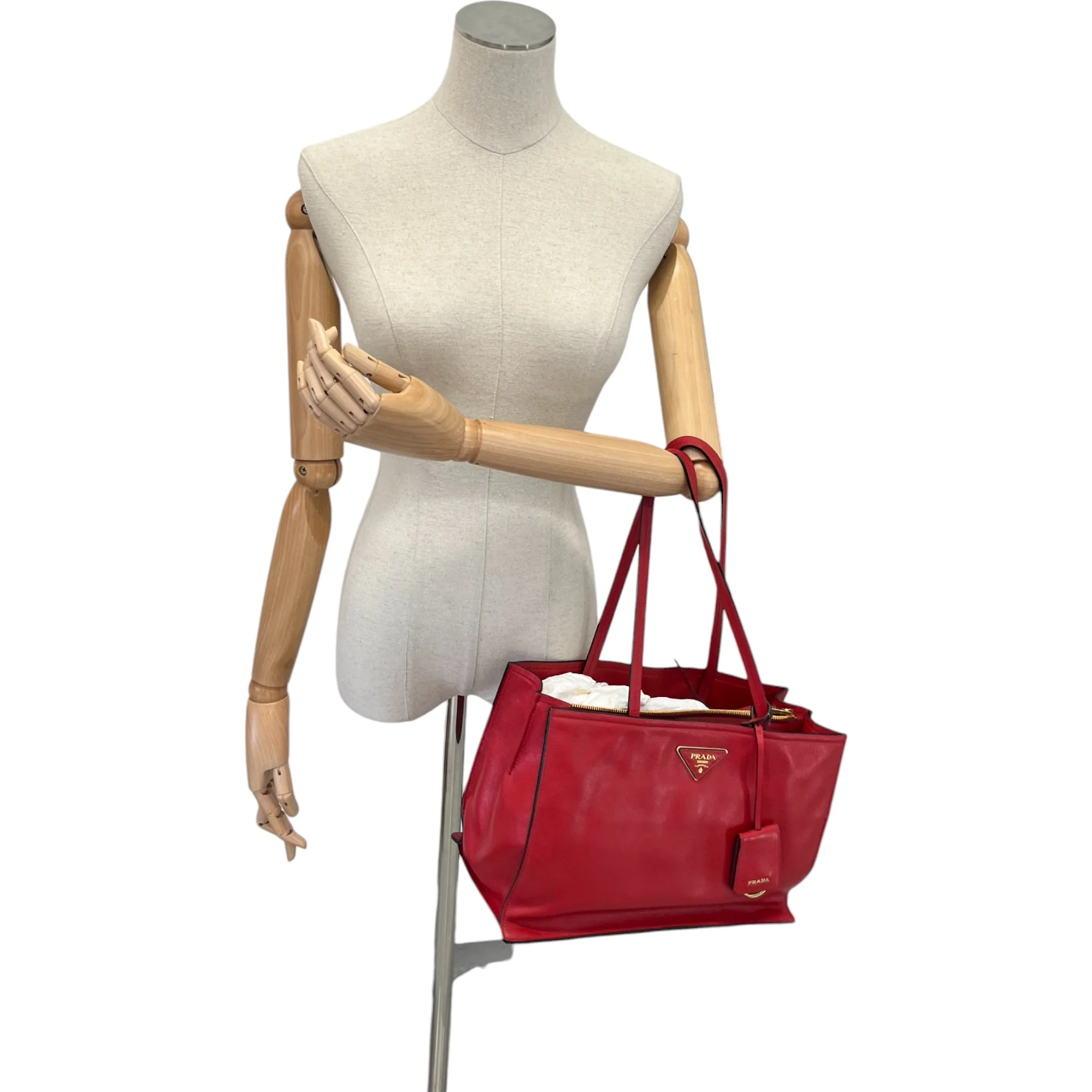 Women's Plaque Logo Handbag Red - Image 2