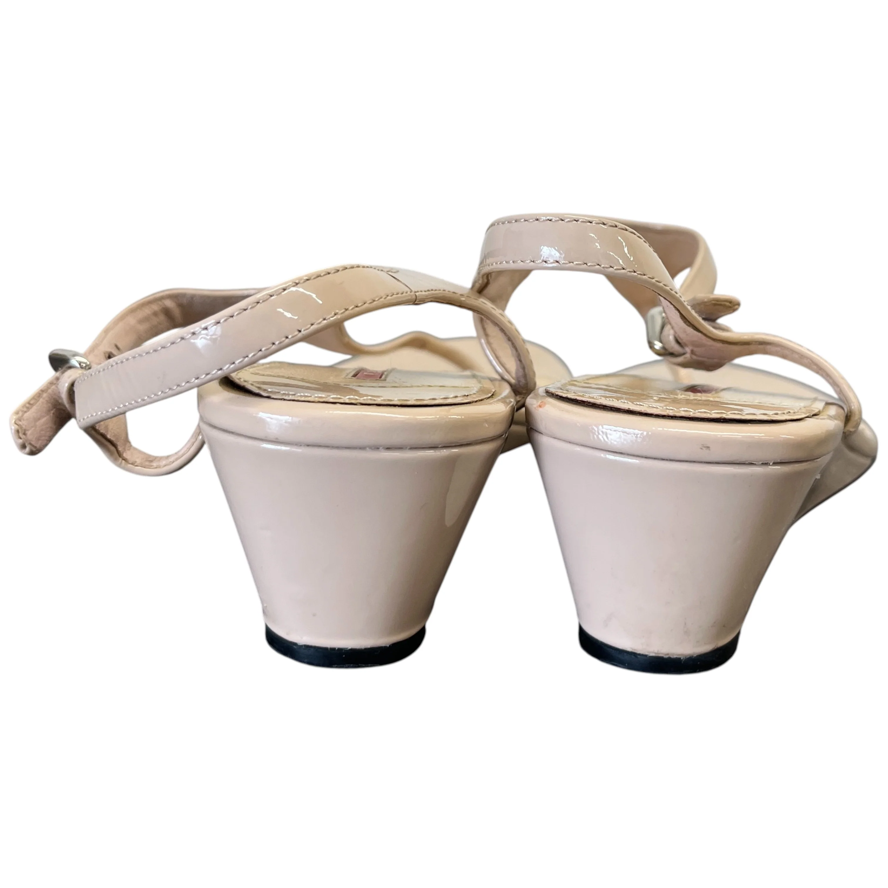 Women's Plaque Logo Sandals Beige Size EU 39.5 / UK 6.5 - Image 7