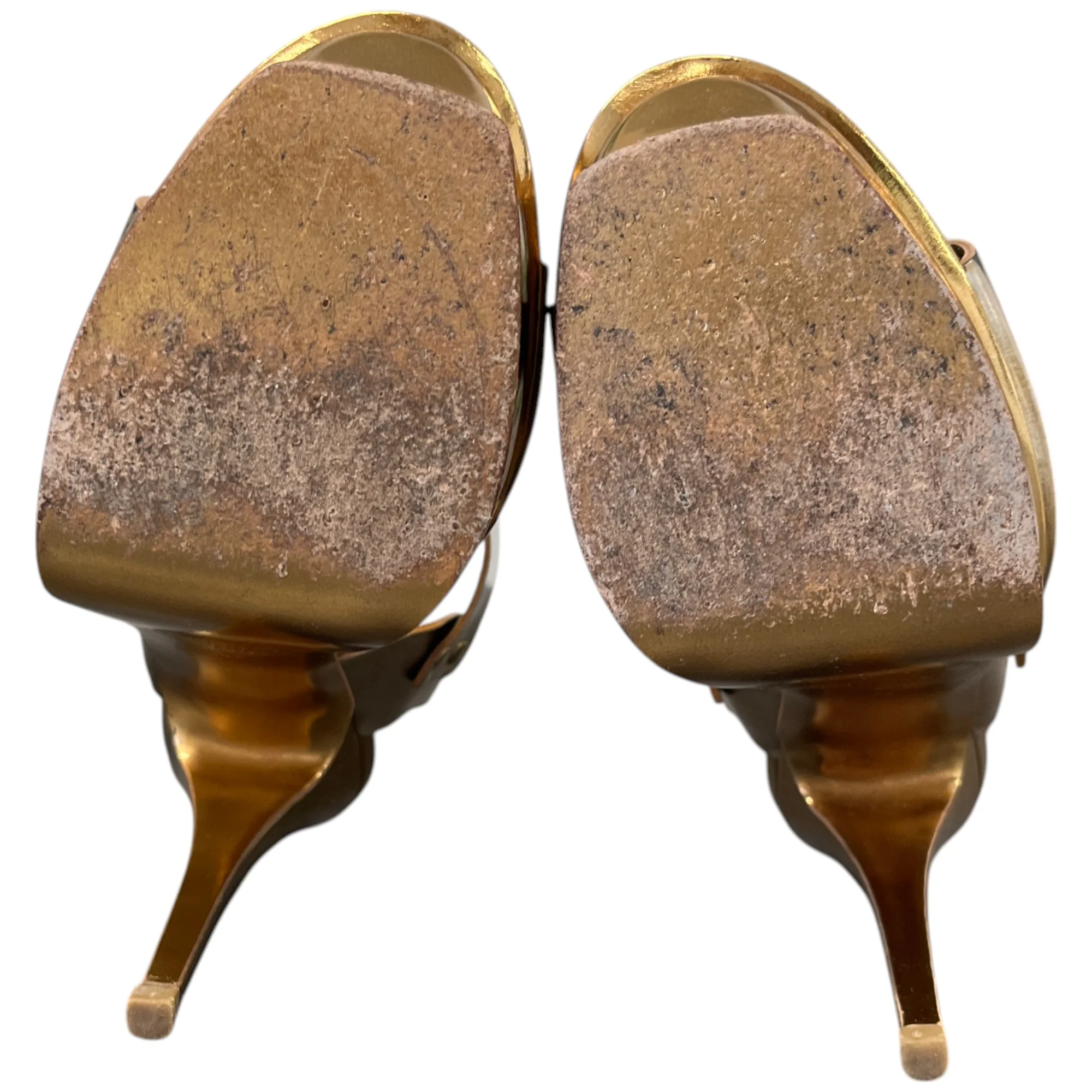 Women's Platform Slingback Heels Gold Size EU 37 / UK 4 - Image 10