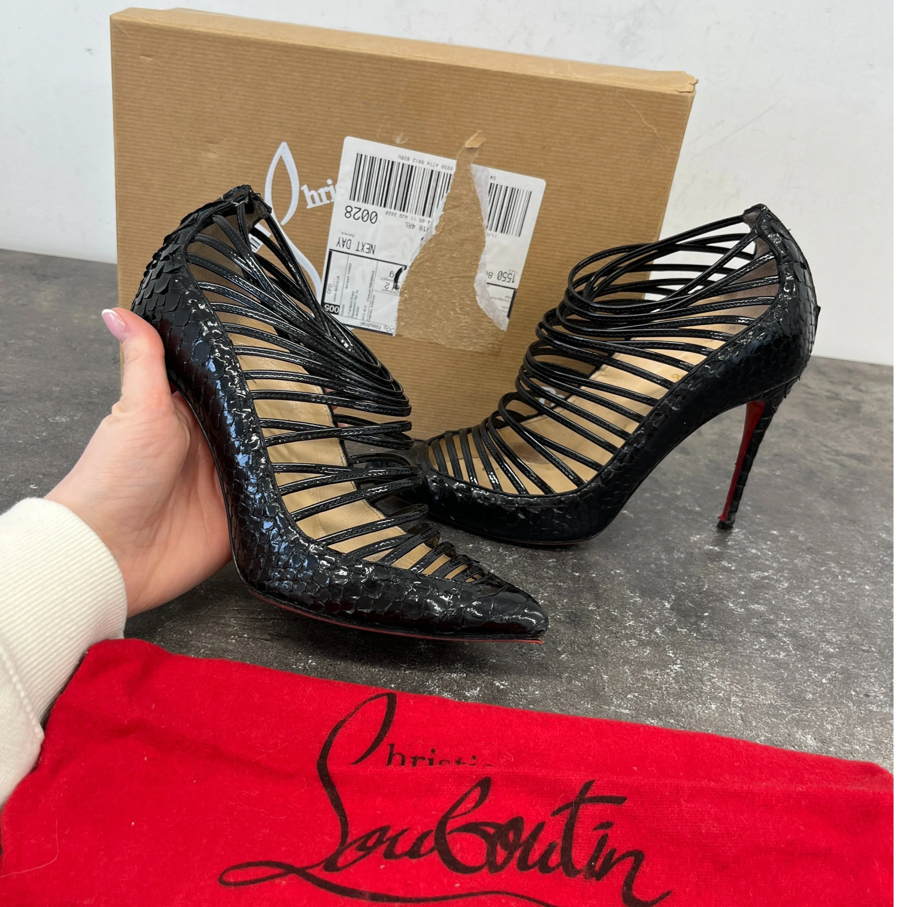 Women's Python Gortik Heels Black Size EU 36.5 / UK 3.5 - Image 11