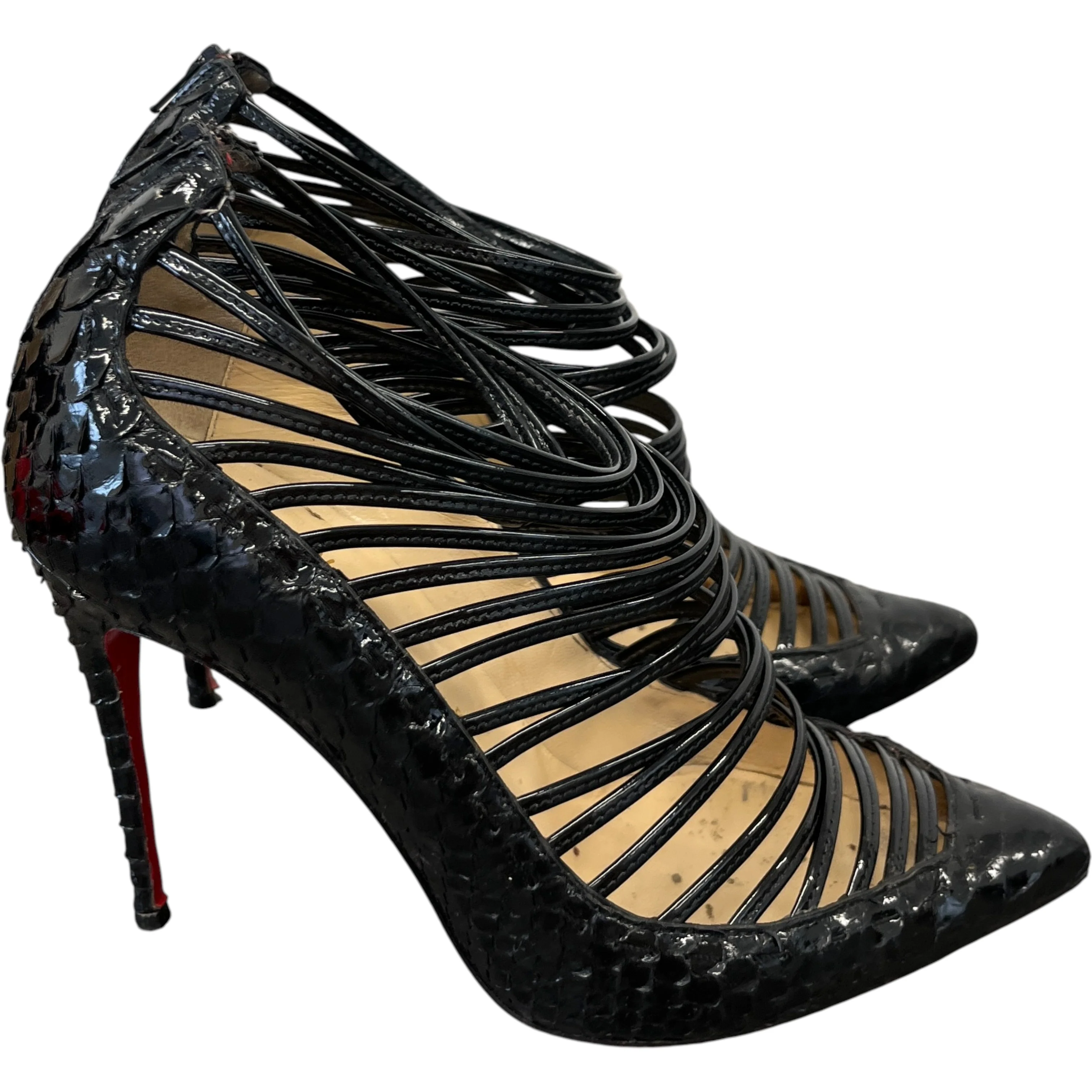 Women's Python Gortik Heels Black Size EU 36.5 / UK 3.5 - Image 8