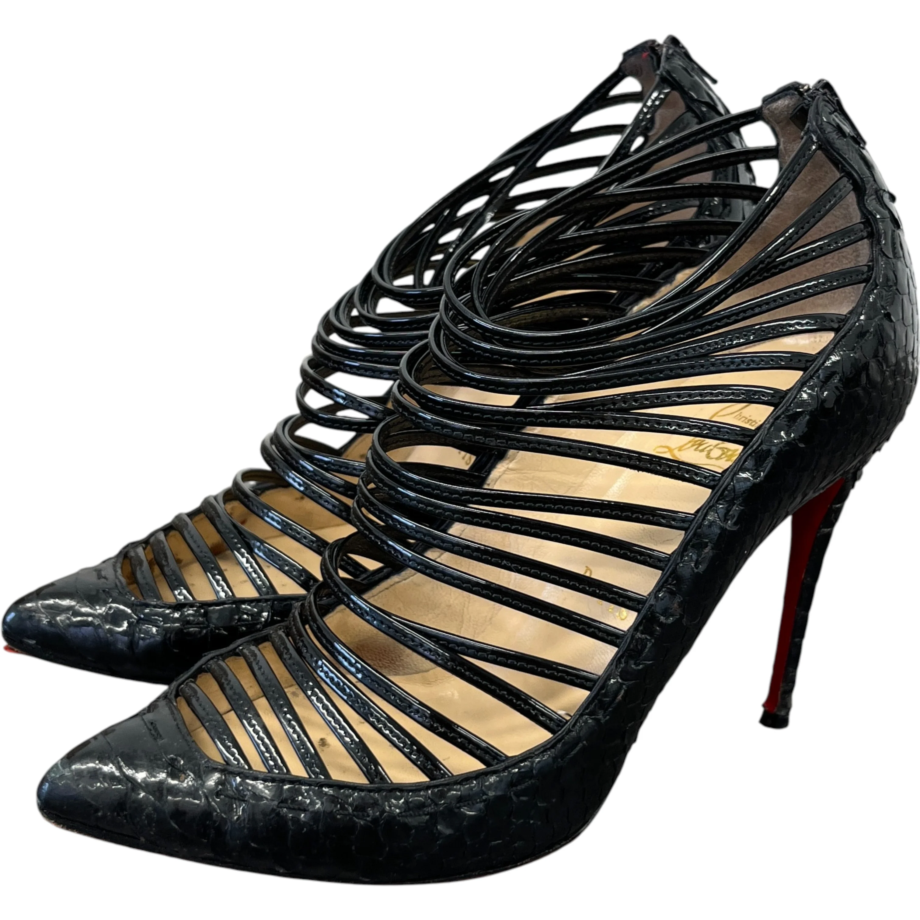 Women's Python Gortik Heels Black Size EU 36.5 / UK 3.5 - Image 9