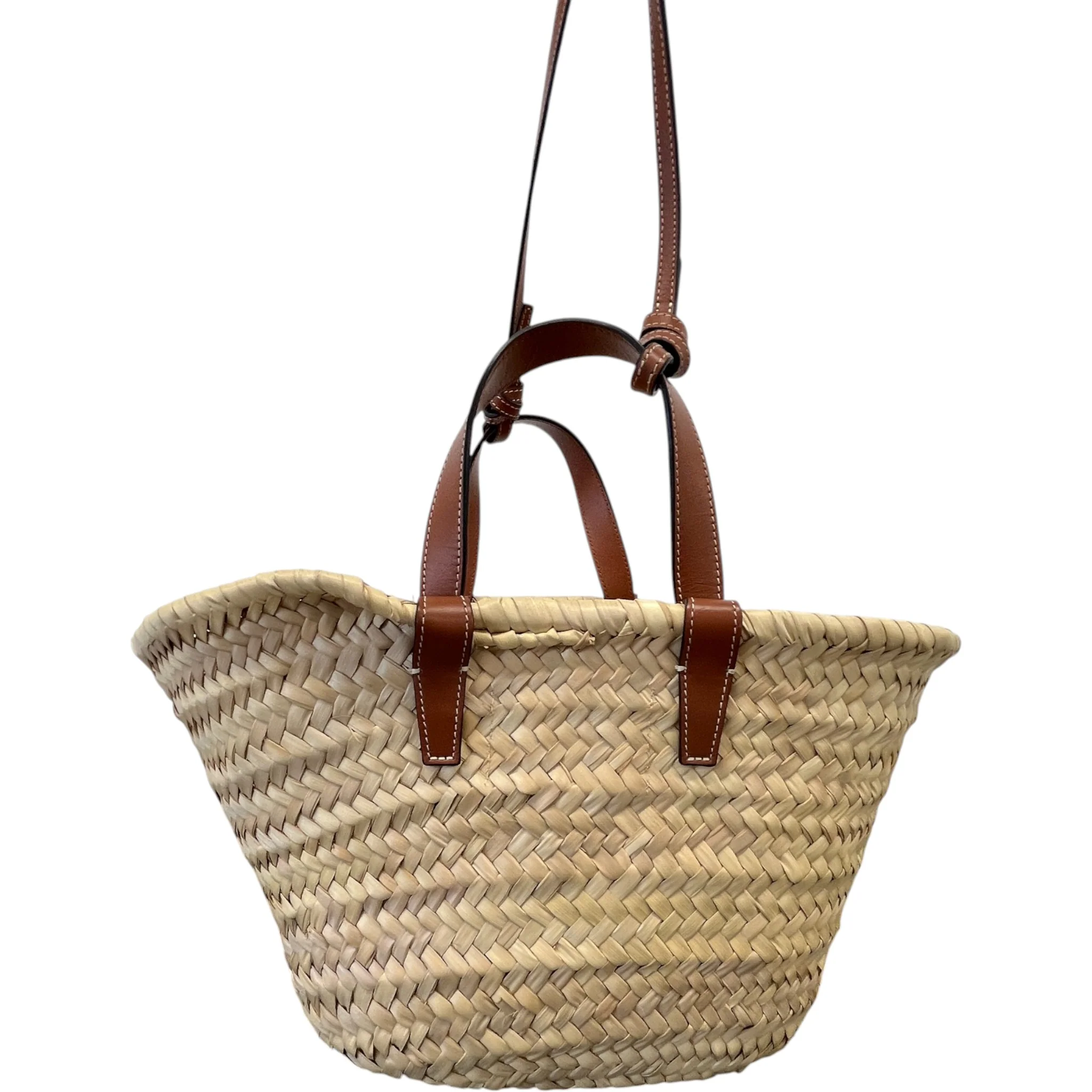Women's Raffier Panier Teen Triomphe Basket Bag Brown - Image 3