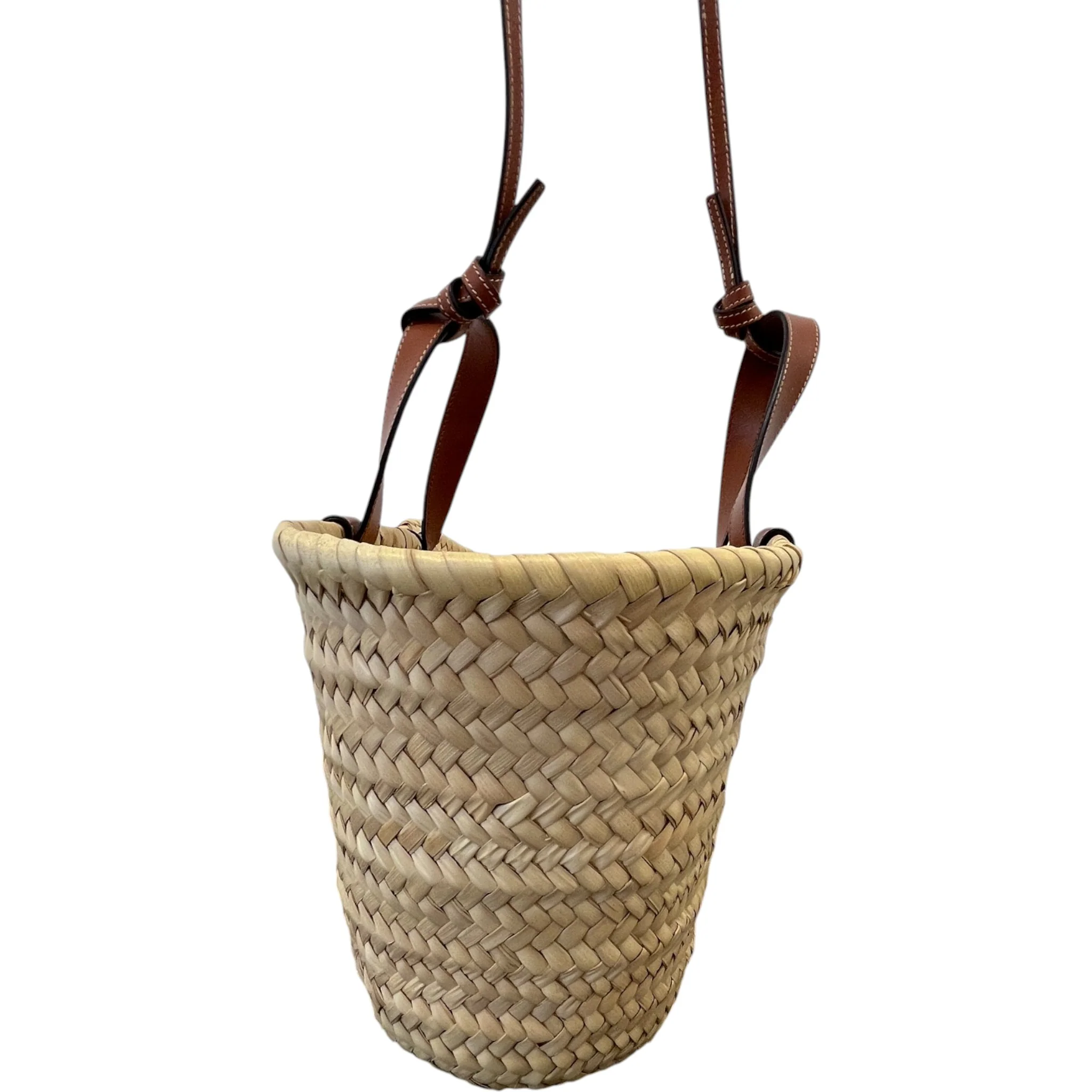 Women's Raffier Panier Teen Triomphe Basket Bag Brown - Image 7