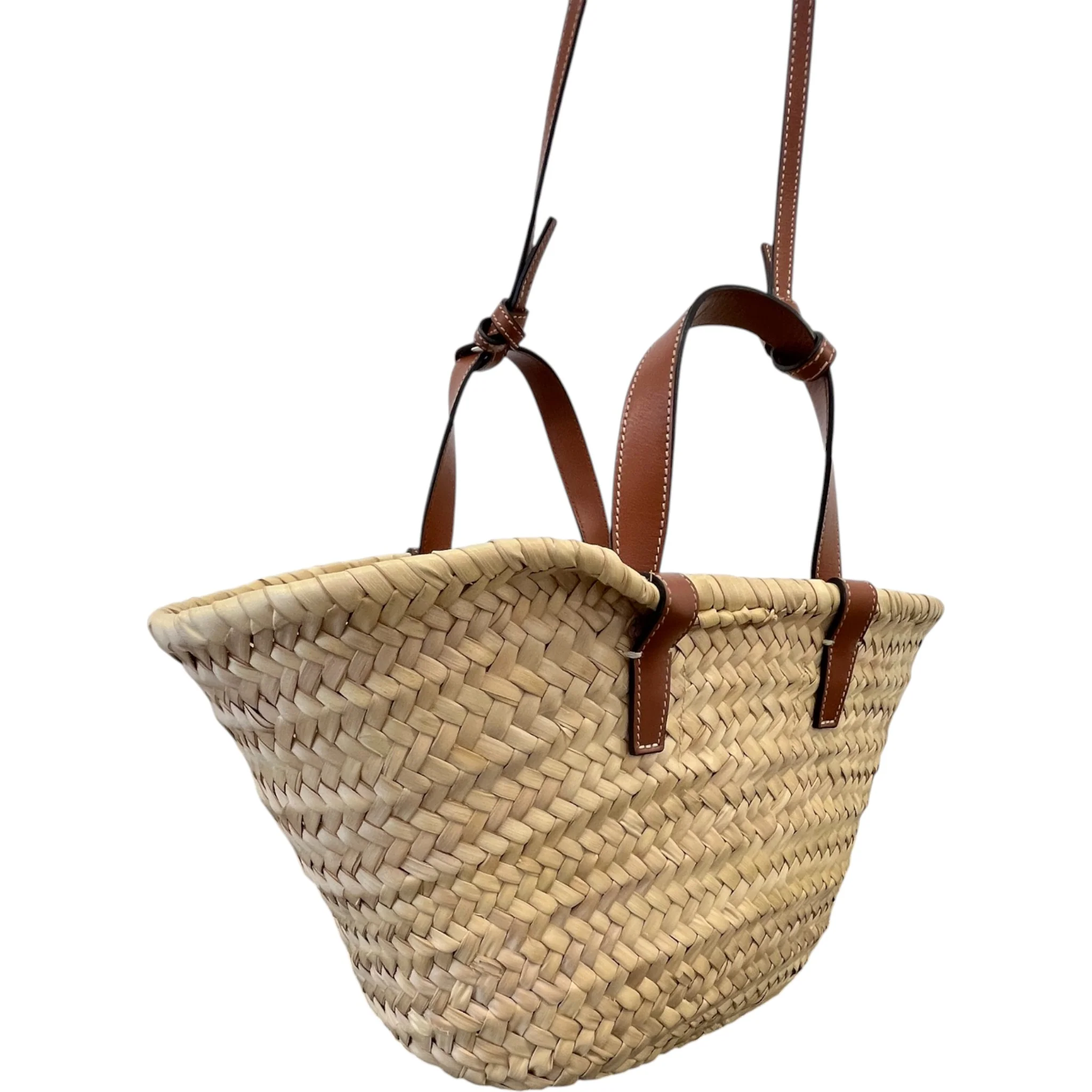 Women's Raffier Panier Teen Triomphe Basket Bag Brown - Image 8