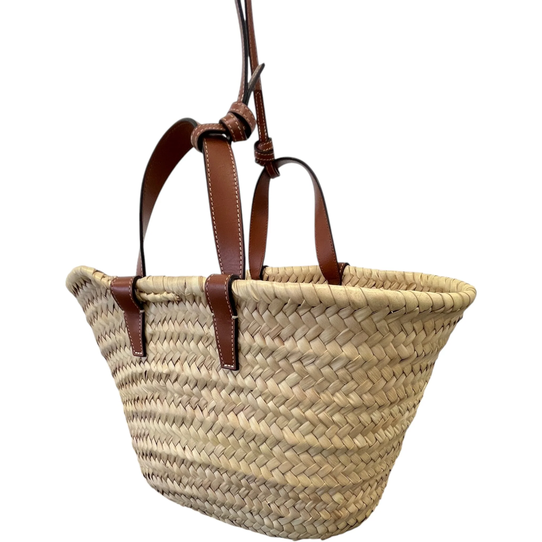 Women's Raffier Panier Teen Triomphe Basket Bag Brown - Image 9