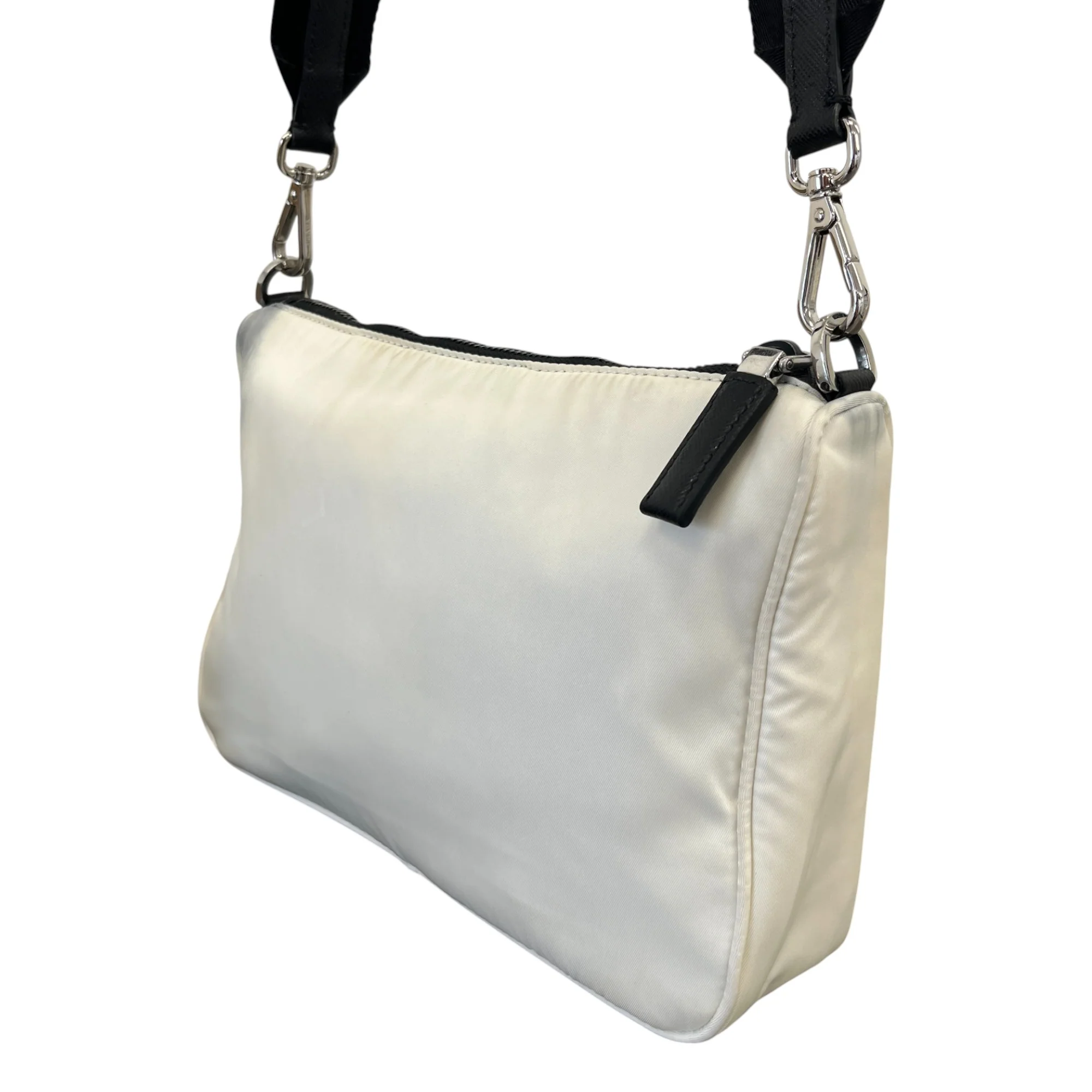 Women's Re-Edition Plaque Logo Handbag White - Image 6