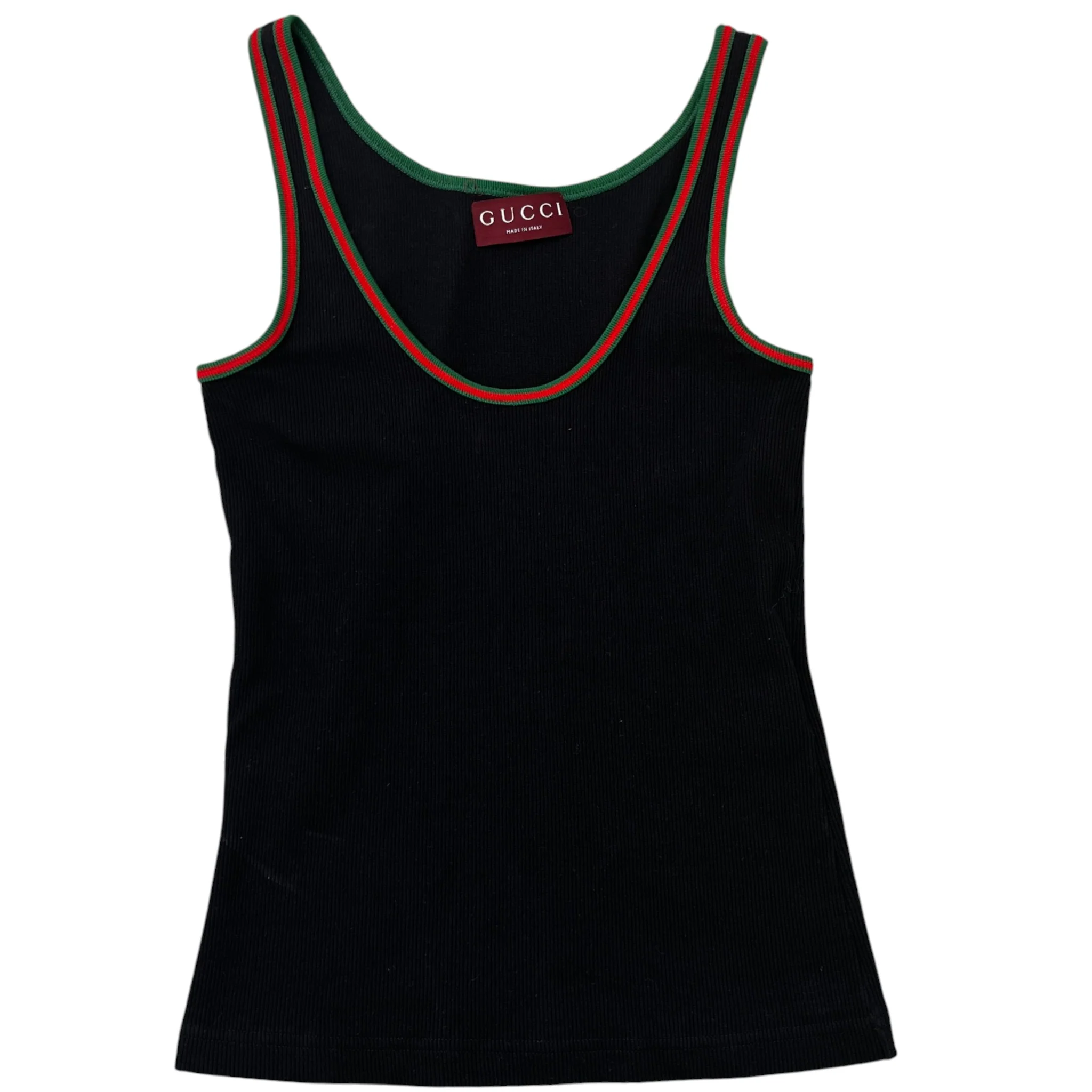 Women's Rib Tank Top With Web Vest Black Size M