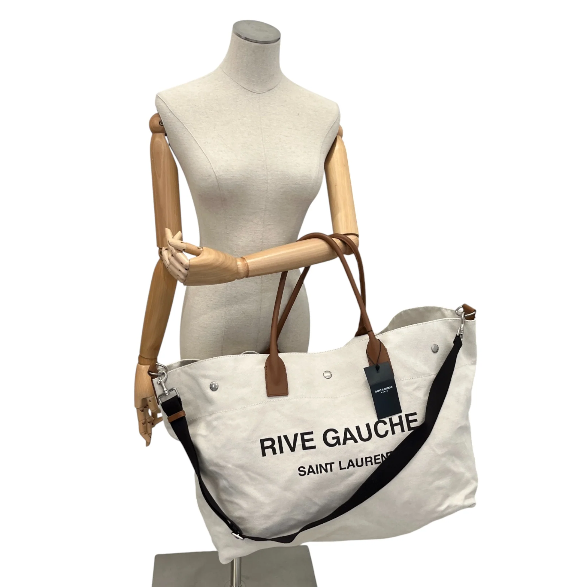 Women's Rive Gauche Maxi Shopping Bag Beige - Image 2