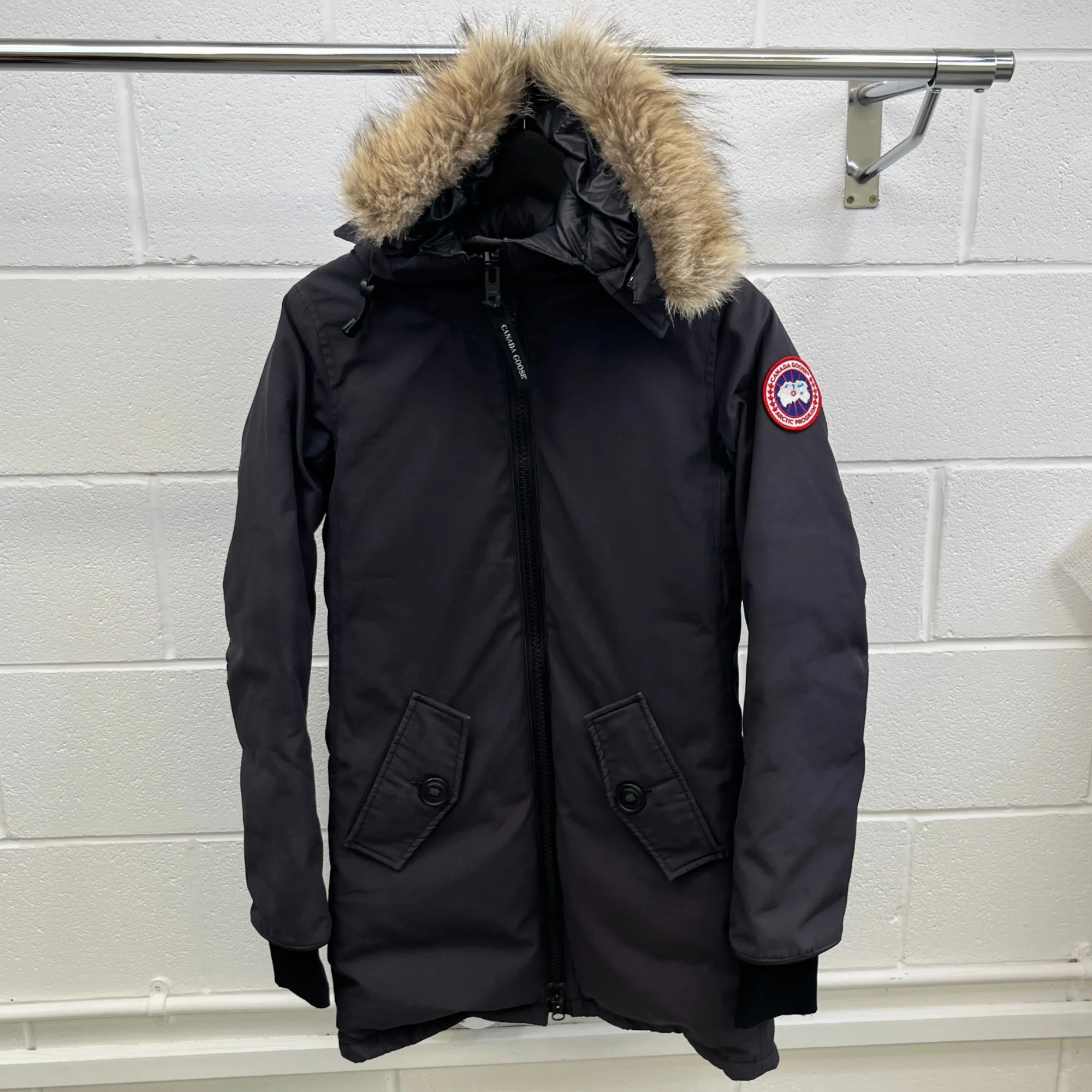 Women's Rosemont Parka Down Jacket Navy Size XS - Image 10
