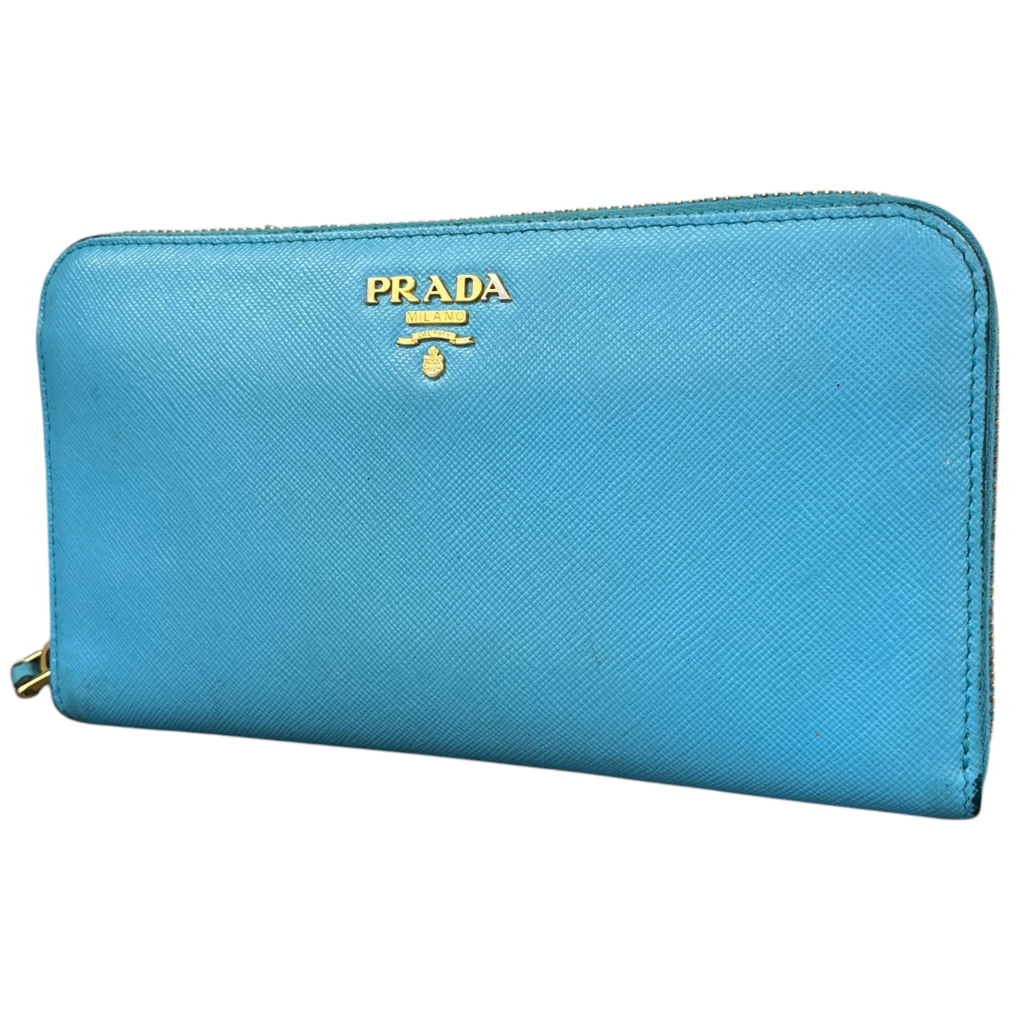 Women's Saffiano Zip Around Long Purse Blue - Image 4