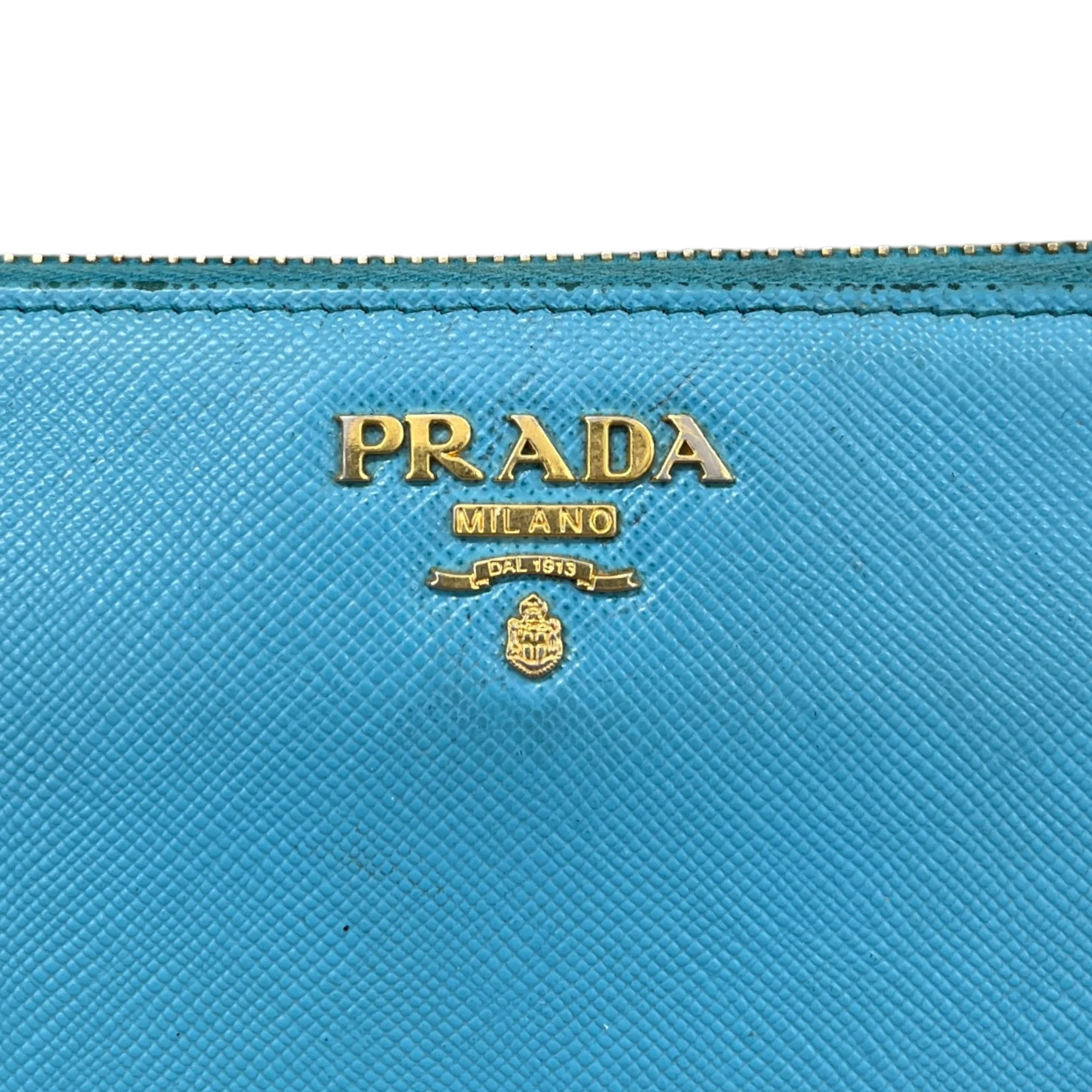 Women's Saffiano Zip Around Long Purse Blue - Image 5