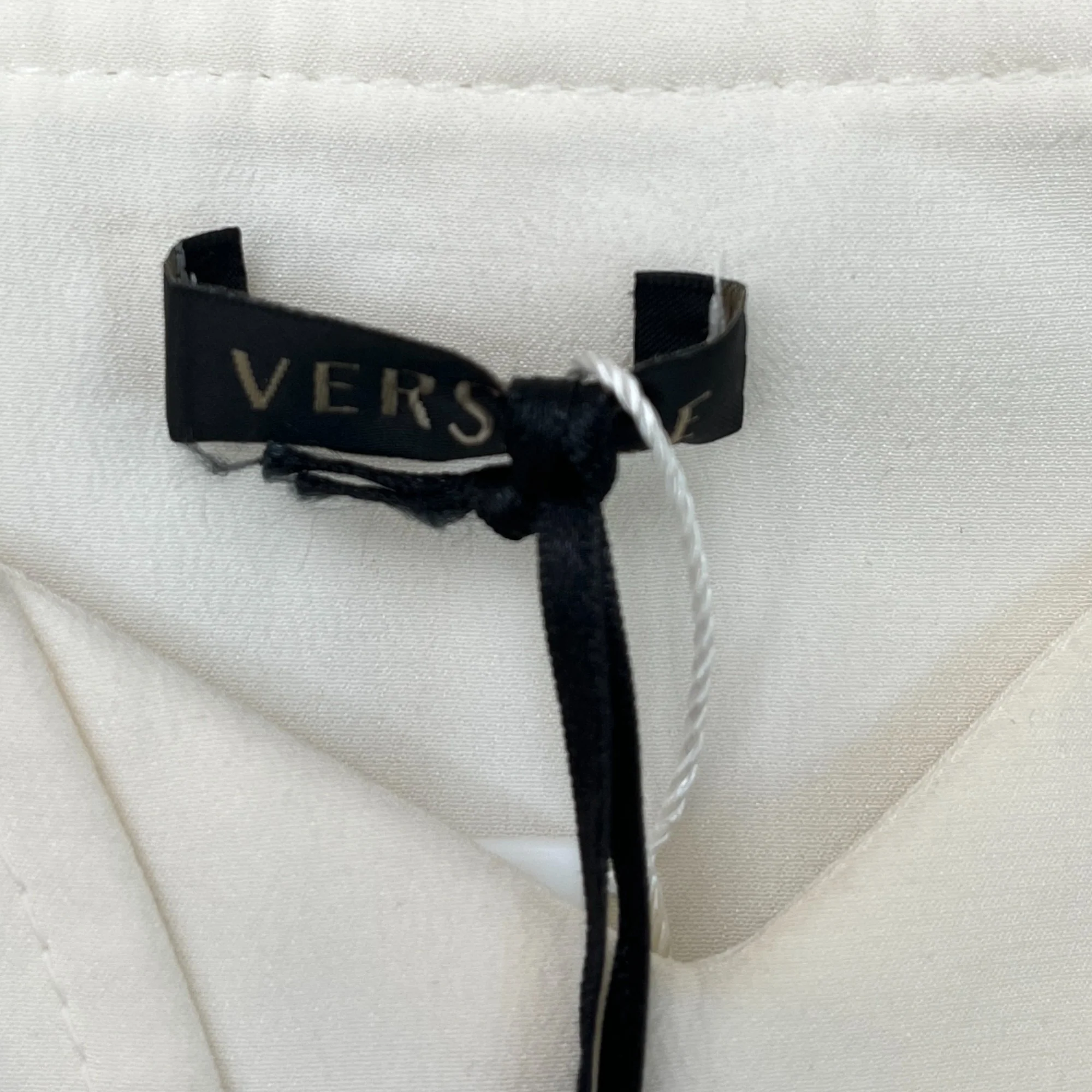 Women's Silk Slip Top White Size S - Image 5