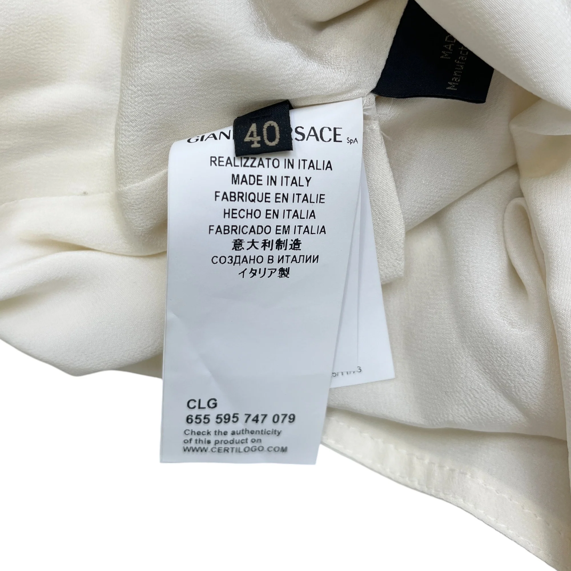 Women's Silk Slip Top White Size S - Image 6