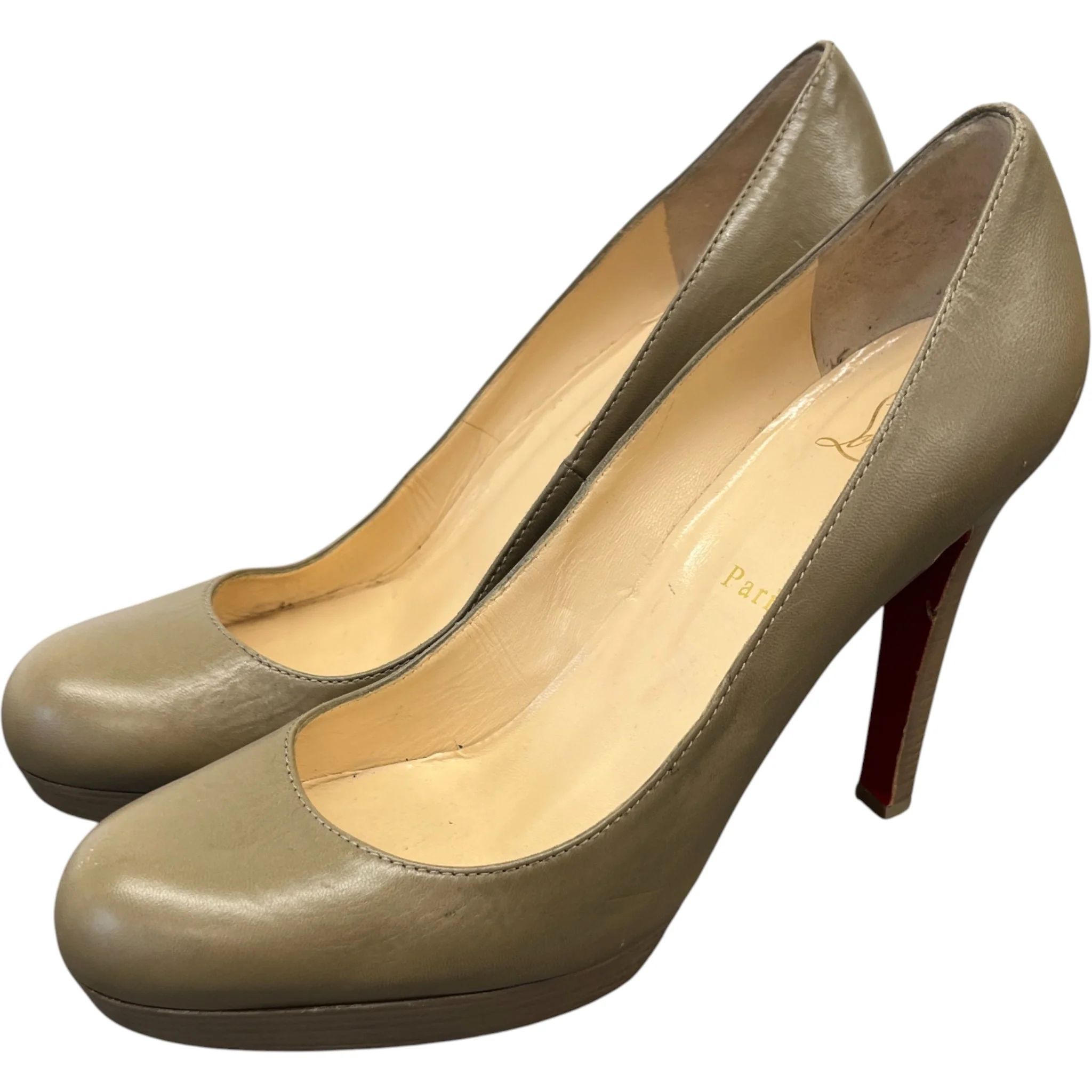Women's Simple Pumps Heels Khaki Size EU 40.5 / 7.5 - Image 9