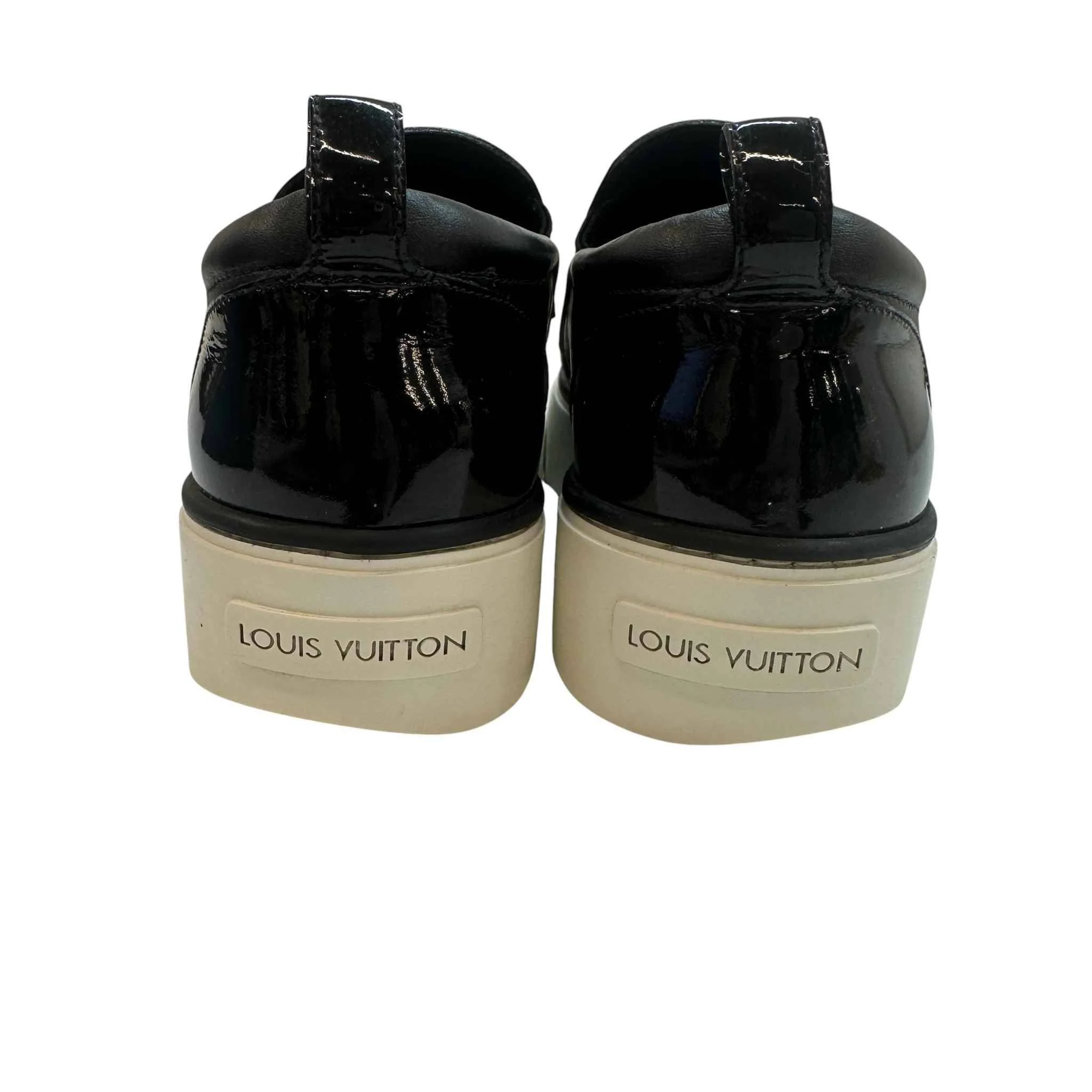 Women's Slip On Patent Low Trainers Black Size EU 37.5 / UK 4.5 - Image 13