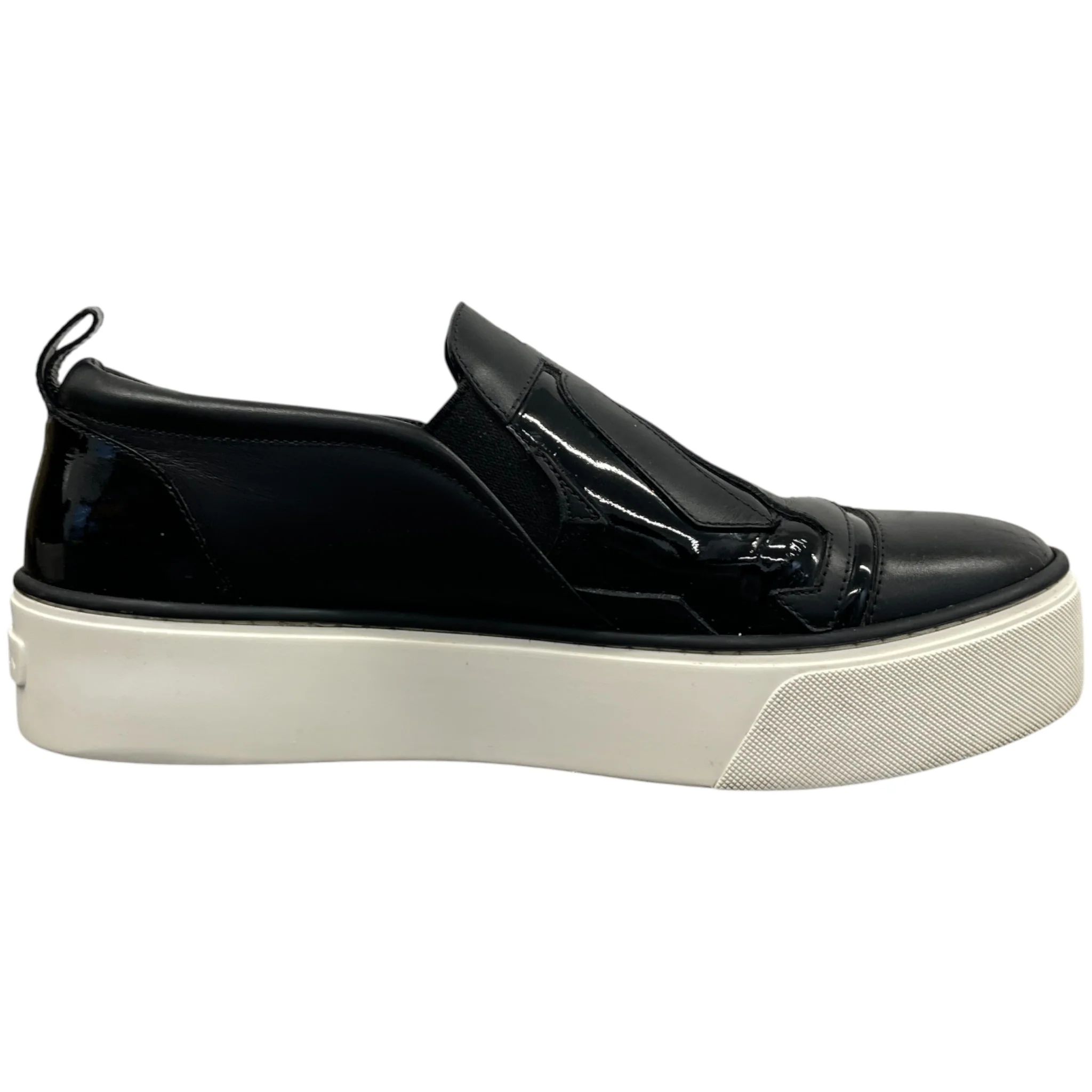 Women's Slip On Patent Low Trainers Black Size EU 37.5 / UK 4.5 - Image 4