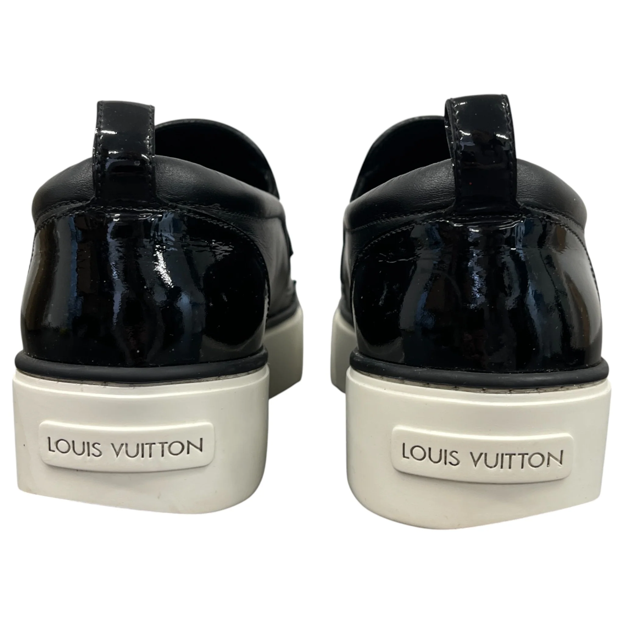 Women's Slip On Patent Low Trainers Black Size EU 37.5 / UK 4.5 - Image 7