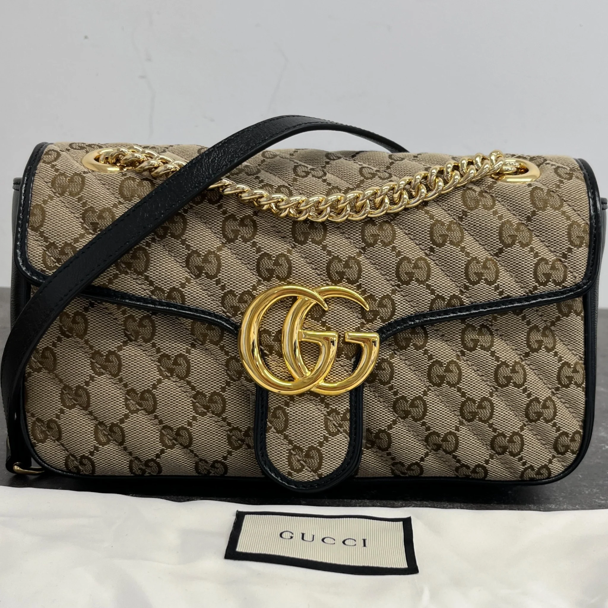 Women's Small Gg Marmont Handbag Beige - Image 14