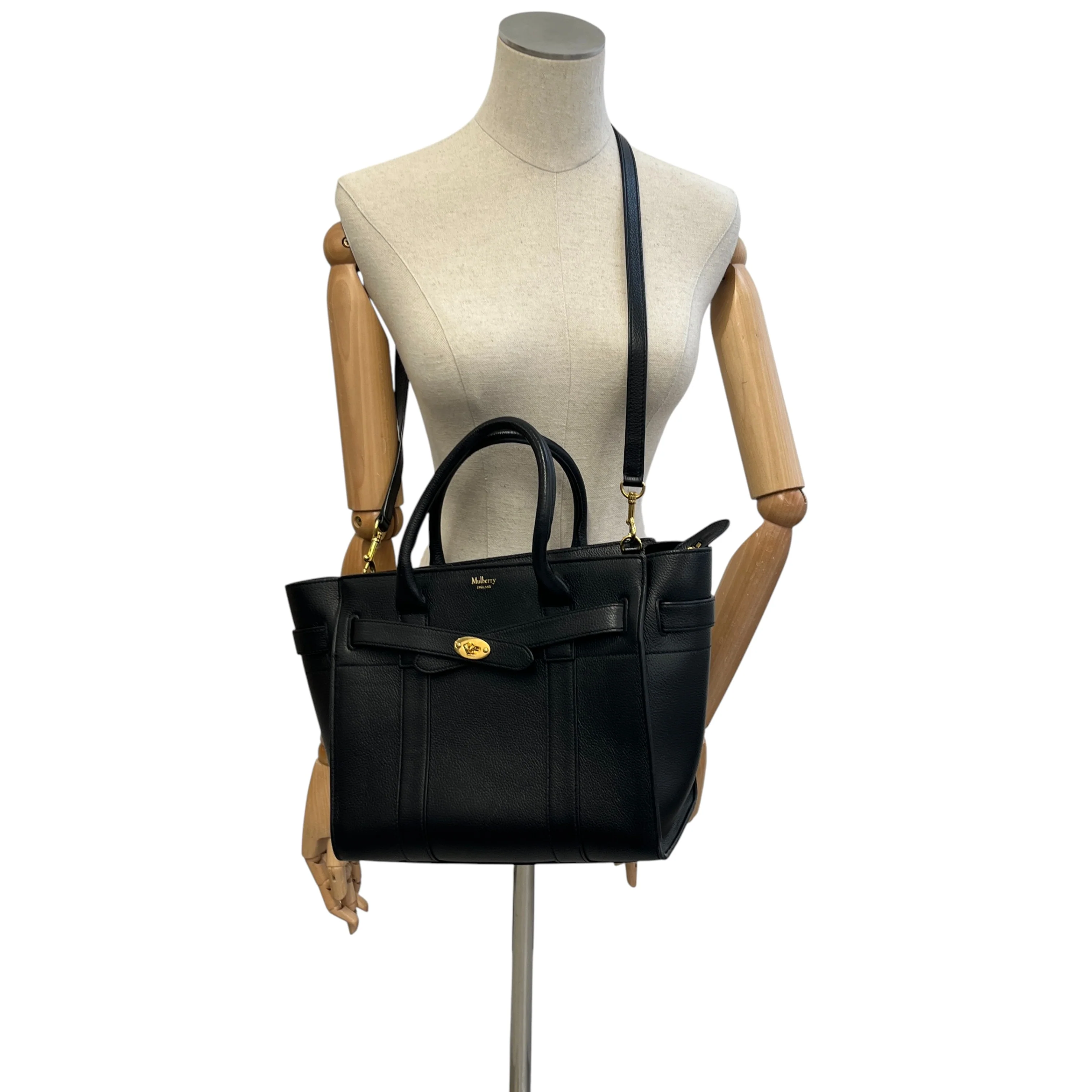 Women's Small Zipped Bayswater Bag Black - Image 2