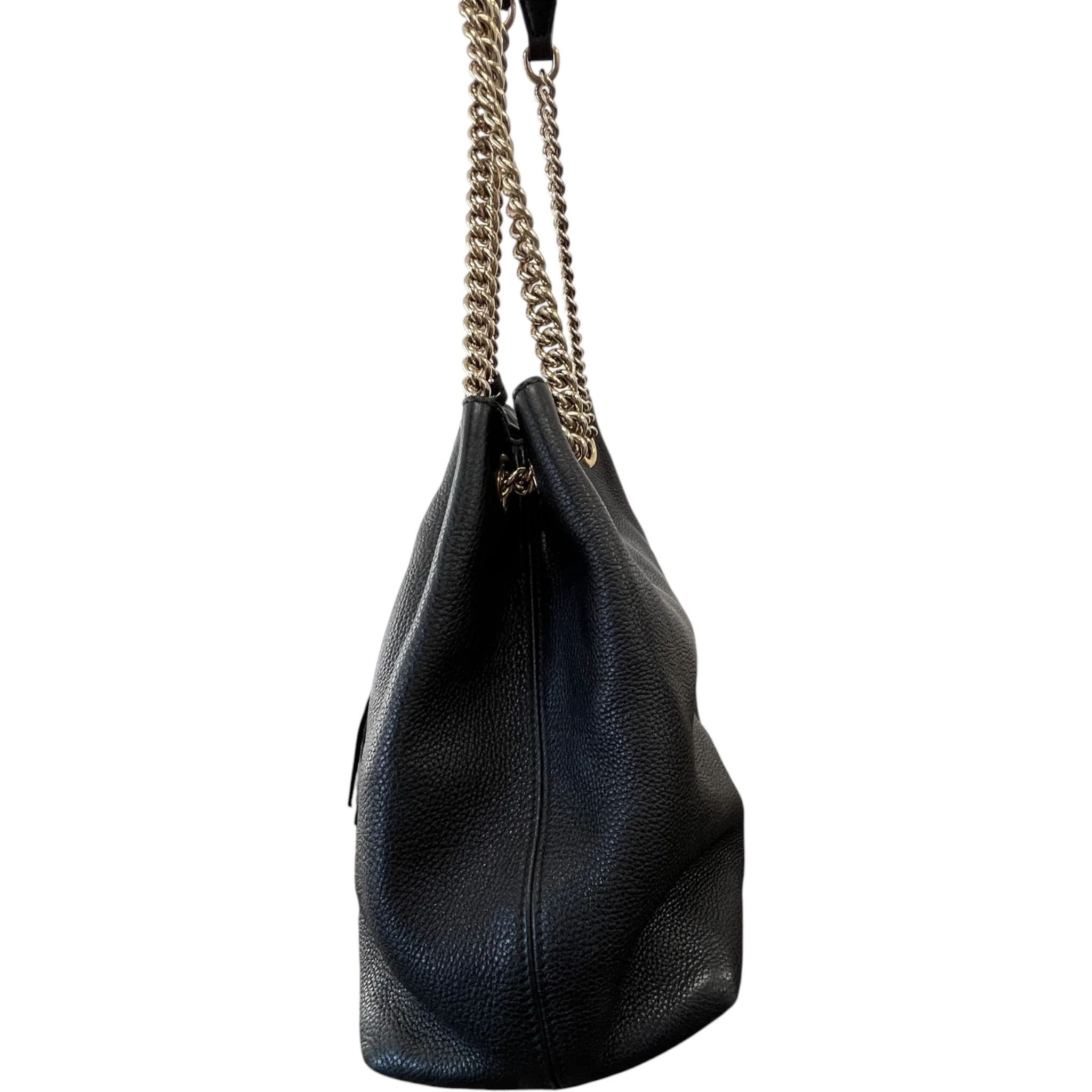Women's Soho Chain Tote Handbag Black - Image 6