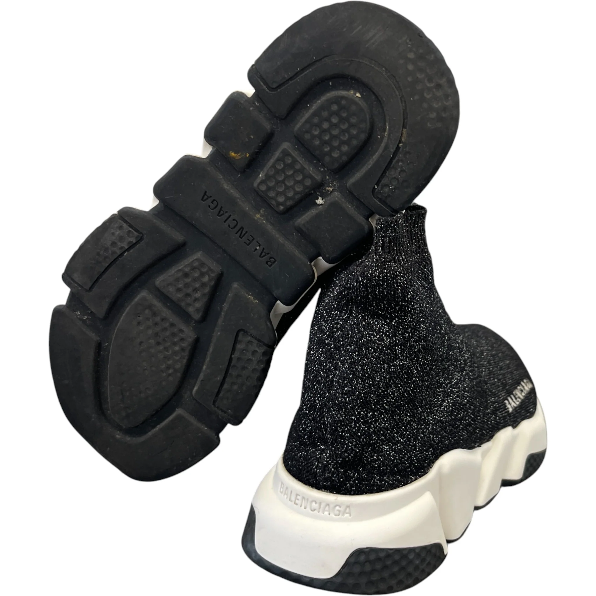 Women's Speed Sock Glitter High Trainers Black Size EU 38 / UK 5 - Image 10