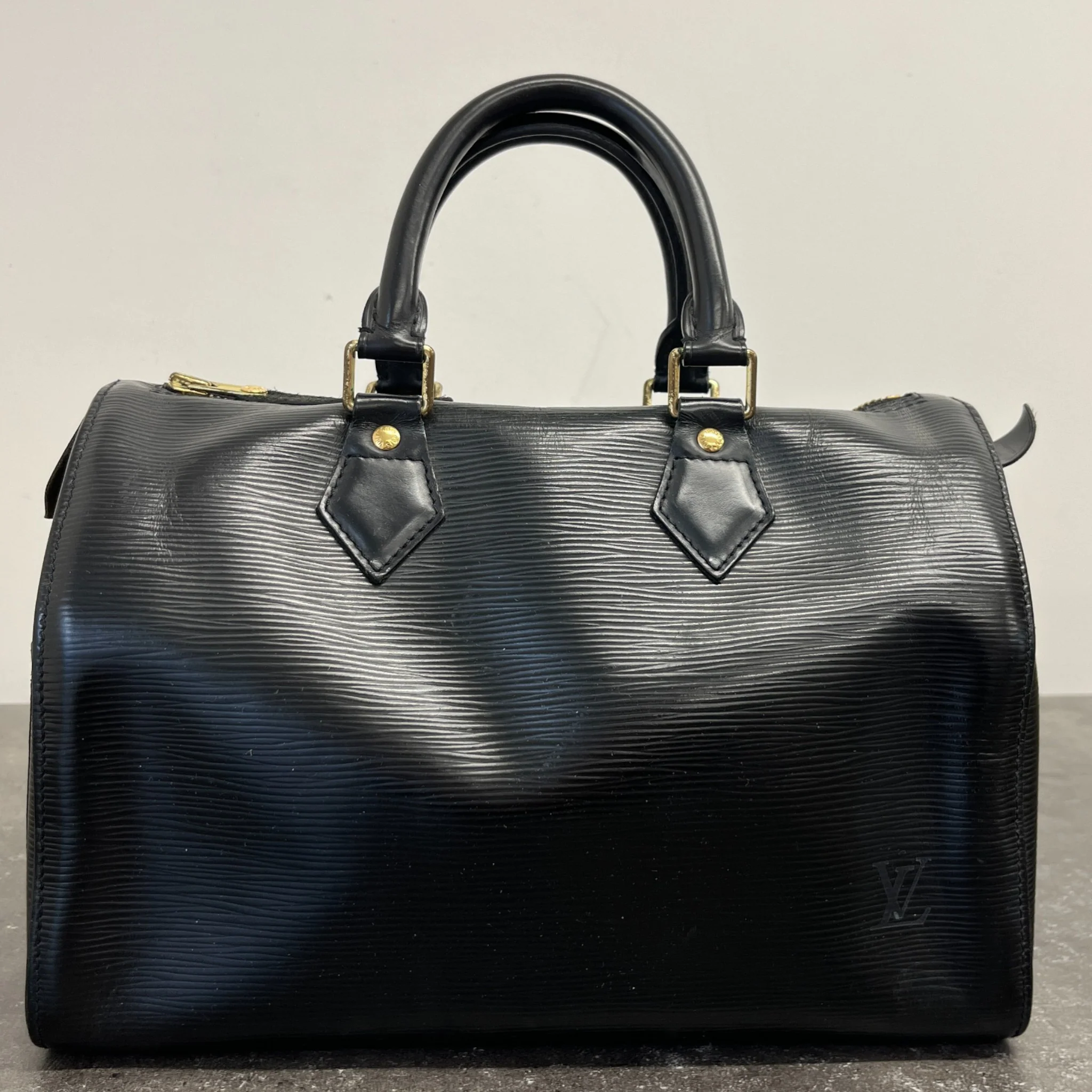 Women's Speedy 25 Epi Leather Bag Black - Image 12