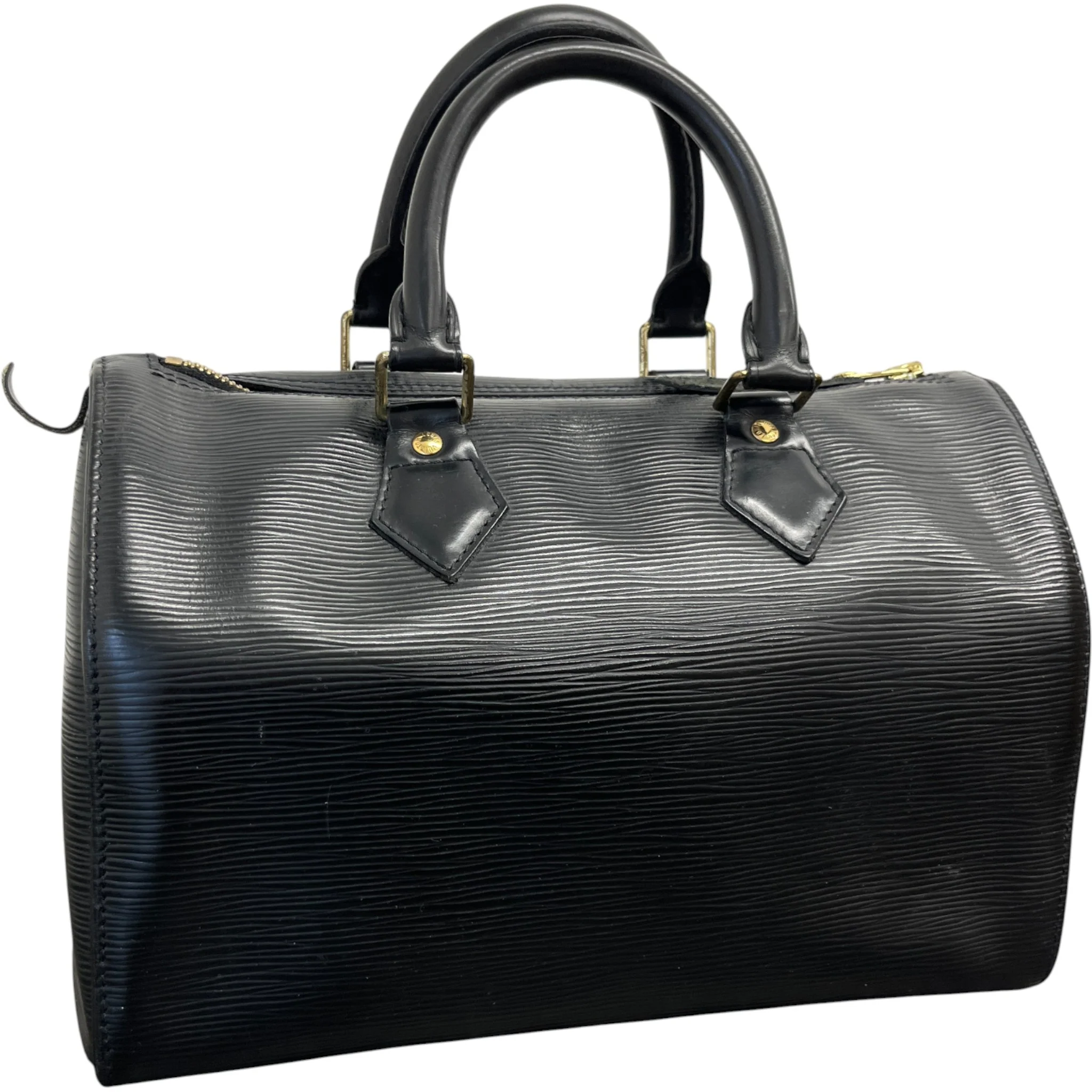 Women's Speedy 25 Epi Leather Bag Black - Image 8