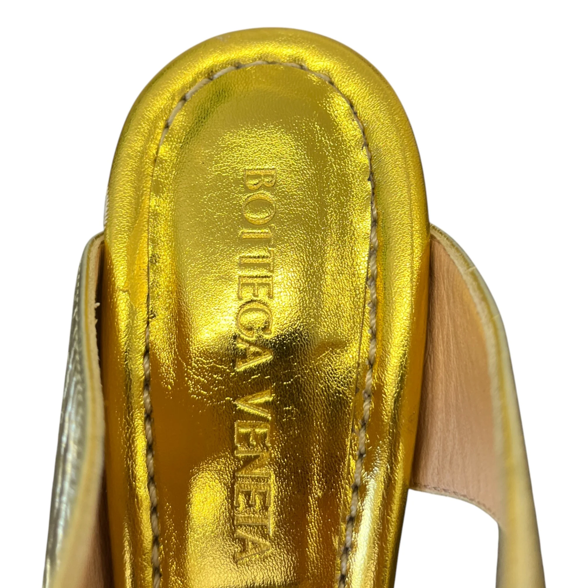 Women's Square Toe Heels Gold Size EU 35.5 / UK 2.5 - Image 11